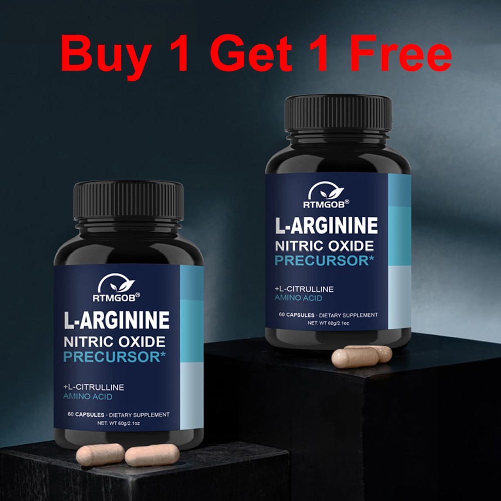 Buy 1 Get 1 Free RTMGOB L-Arginine Nitric Oxide Booster – 60 Capsules