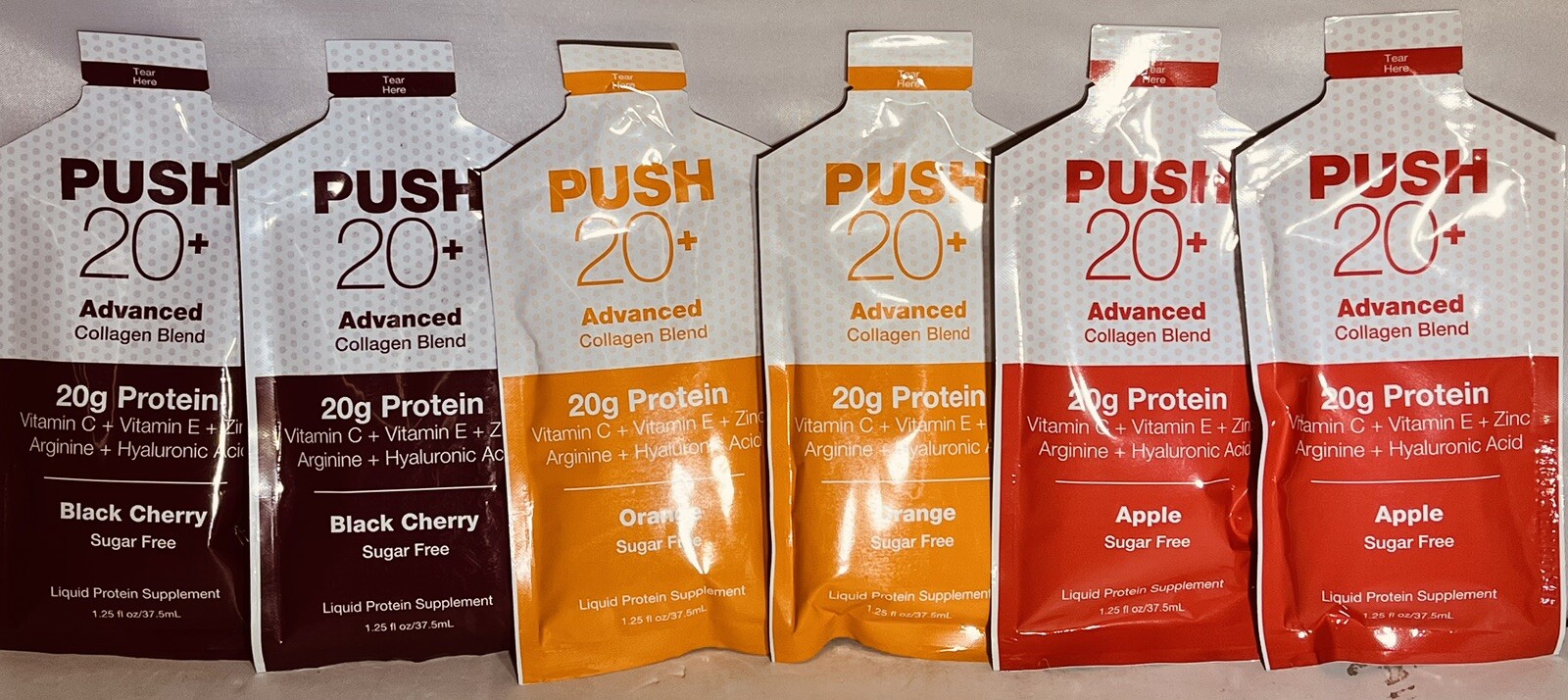 Push 20 + Collagen Wound Healing Concentrate Variety Pack – 6 Servings EXP: 2025
