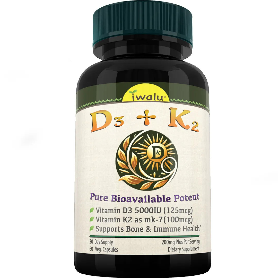 Vitamin D3 Vitamin K2 | Best Supplement Capsule Pill Men Women FREE SHIP