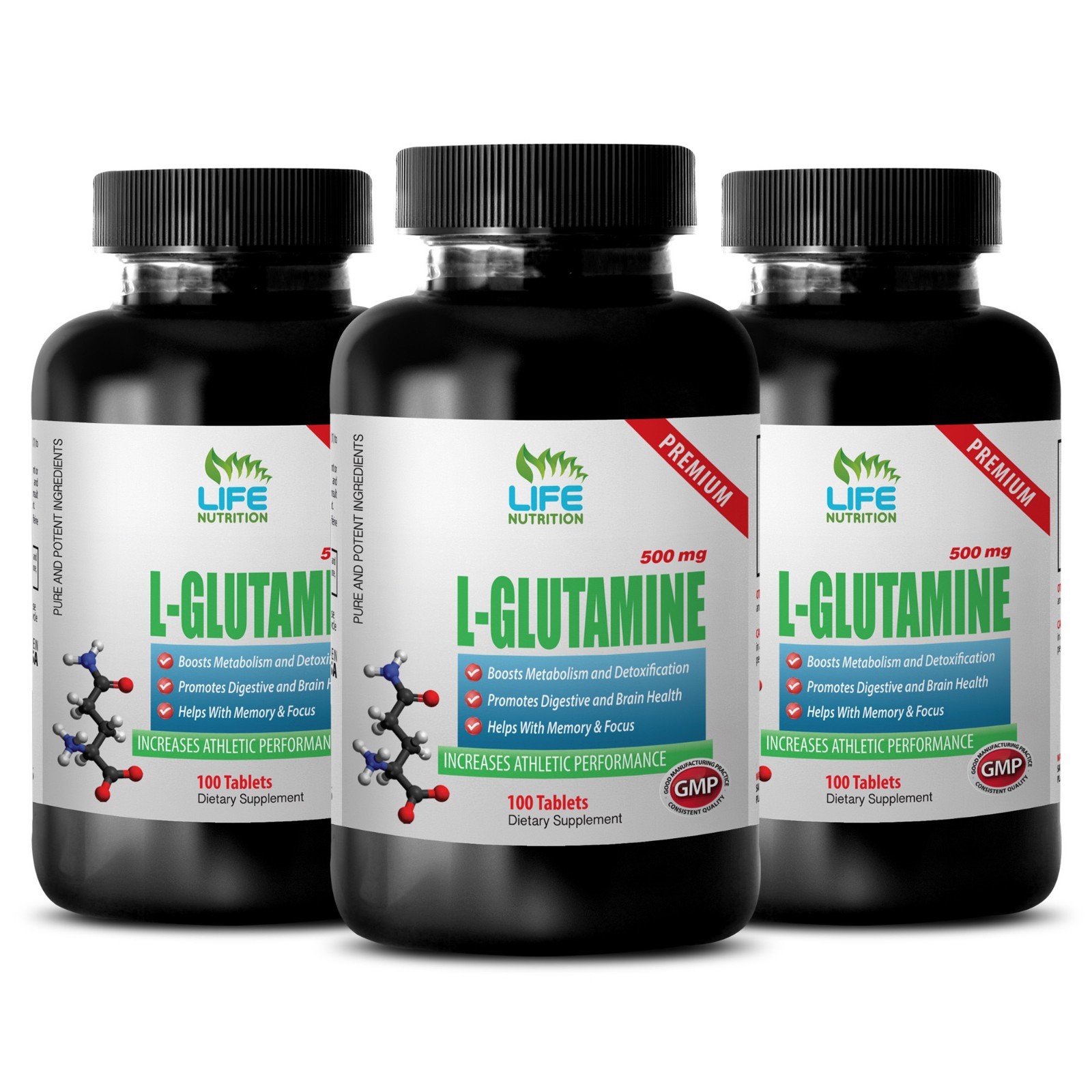 muscle health supplement, PREMIUM L-GLUTAMINE 500mg 3B, liver support supplement