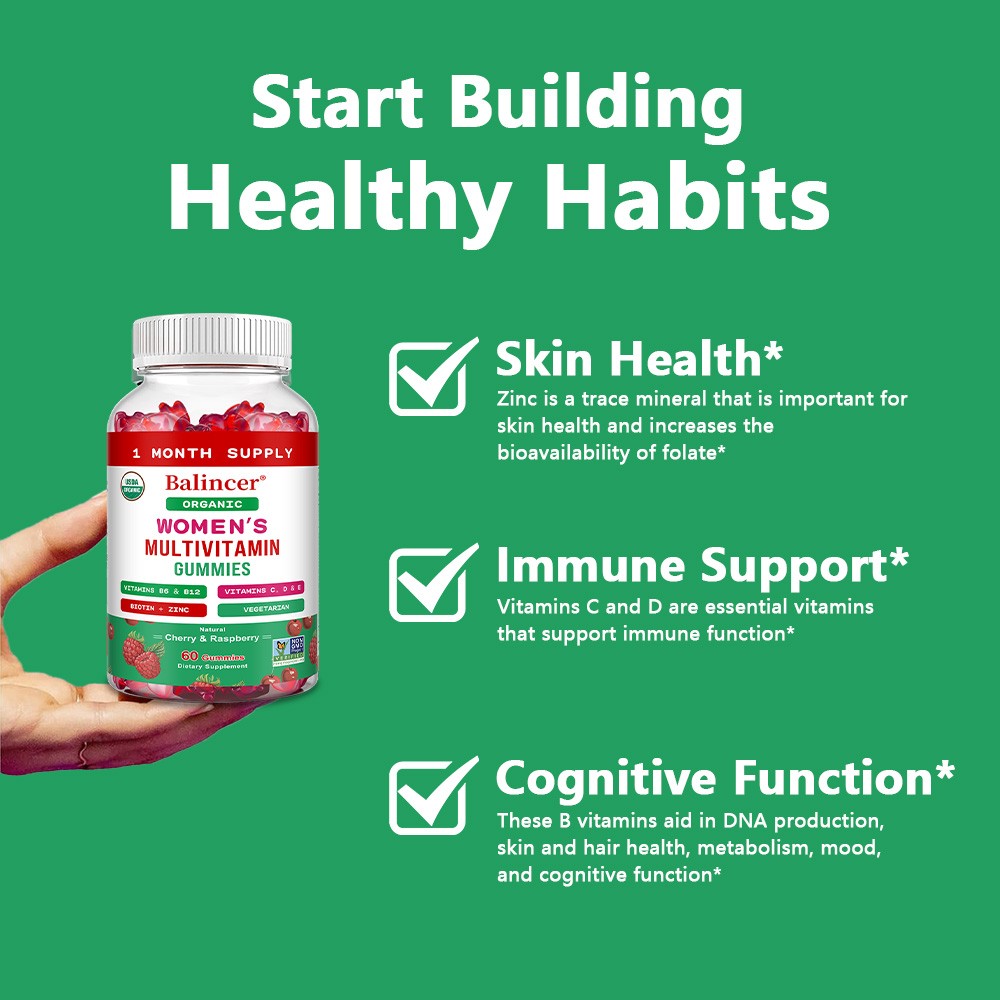 Multivitamin Gummies for Women for Beauty, Immunity & Metabolism 60 Count NonGMO