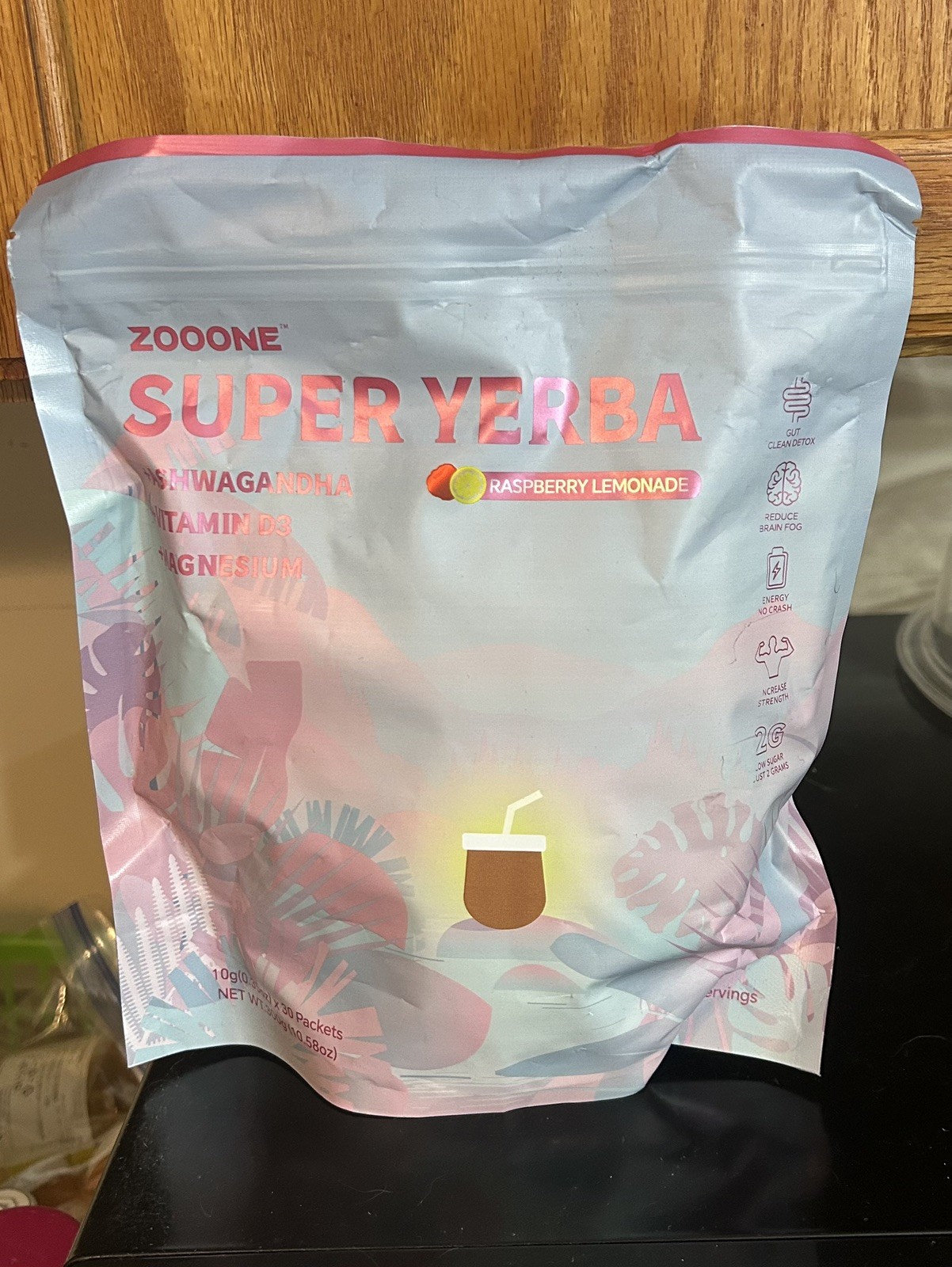 ZOOONE Super Yerba Yerba Mate Instant Drink Powder RASPBERRY LEMONADE Flavor