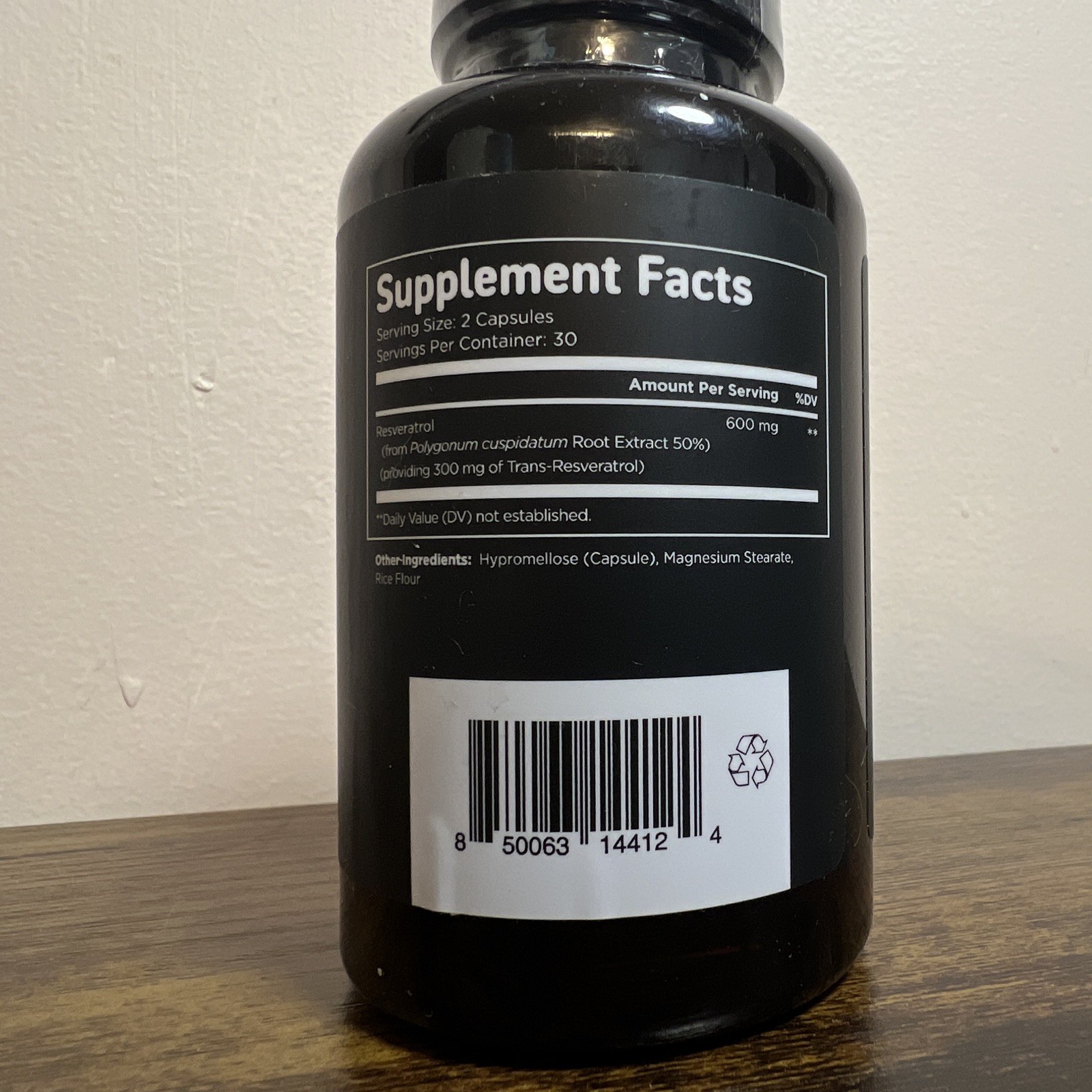 Vital Vitamins Resveratrol 600mg Antioxidant & Heart Health Support 60 Capsules