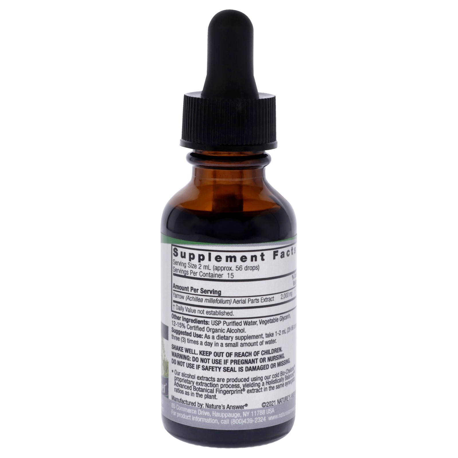 Yarrow Flowers – 2000mg by Natures Answer for Unisex – 1 oz Dietary Supplement