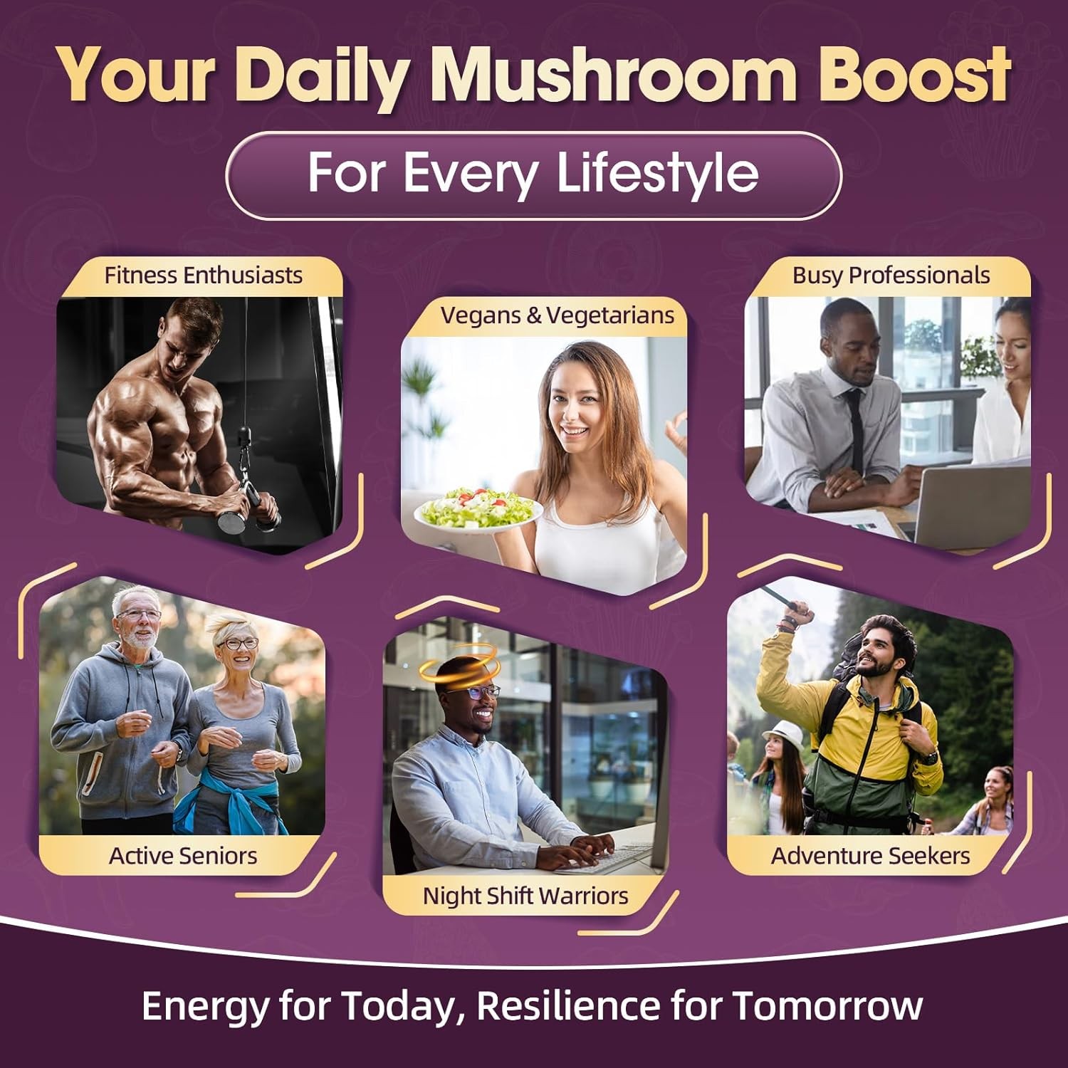 Mushroom Extract Complex Gummies Lions Mane Chaga 2-pack Focus Memory Immunity