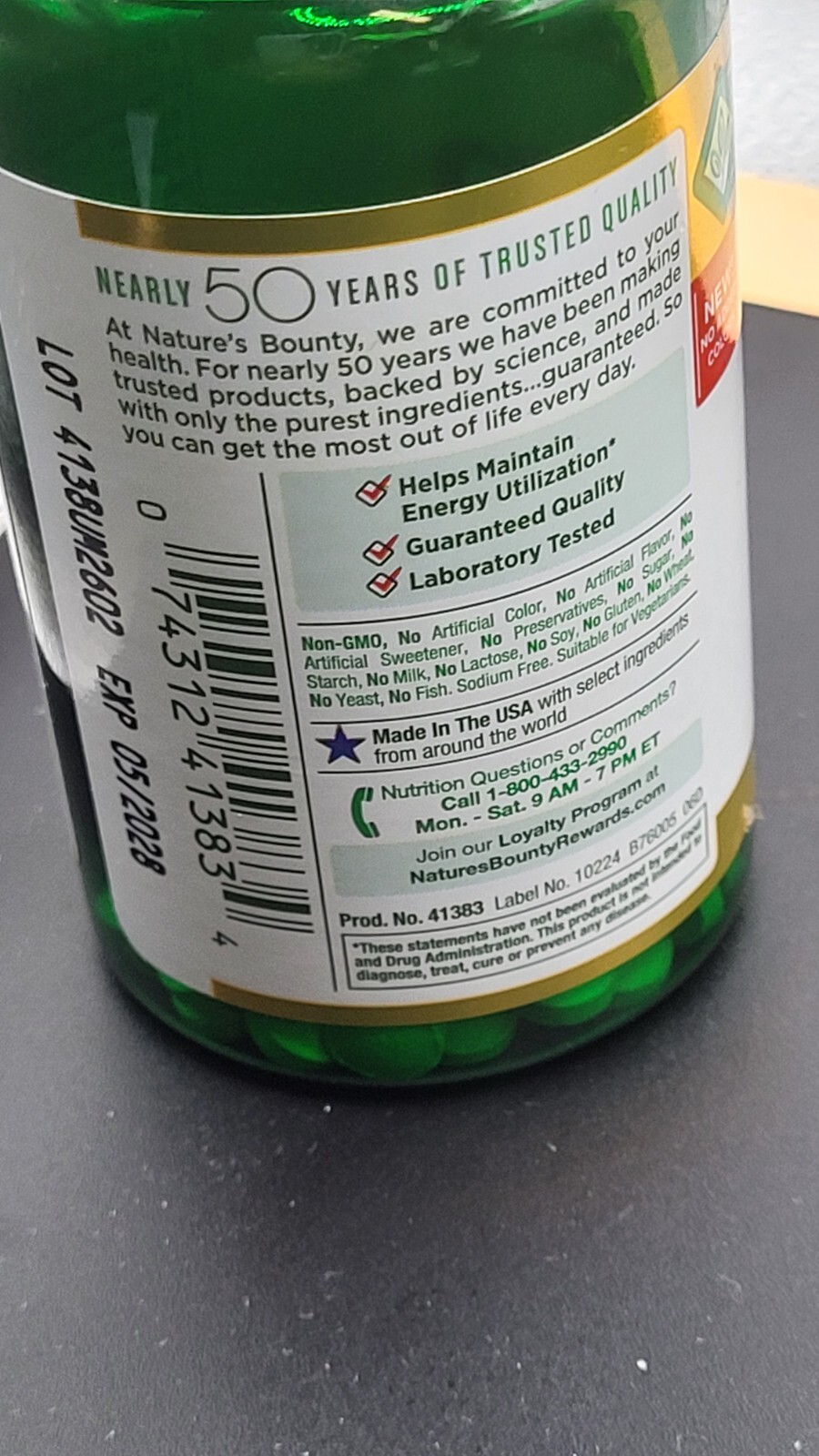 Nature’s Bounty Iron Mineral Supplement – 65 mg – 100 Tablets. Lot Of 2. 1H