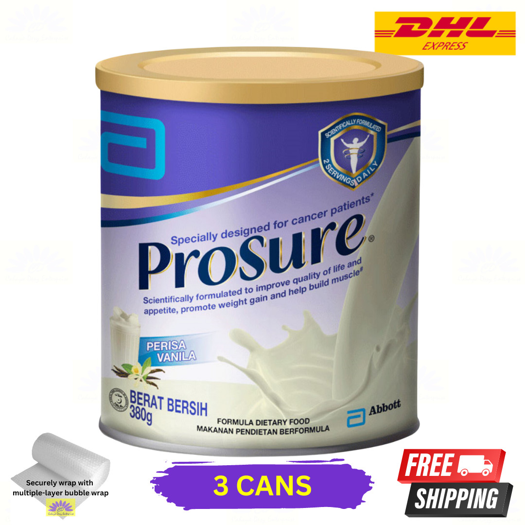 3 X Abbott Pro Sure Vanilla Milk High Protein, Prebiotic & EPA 380g