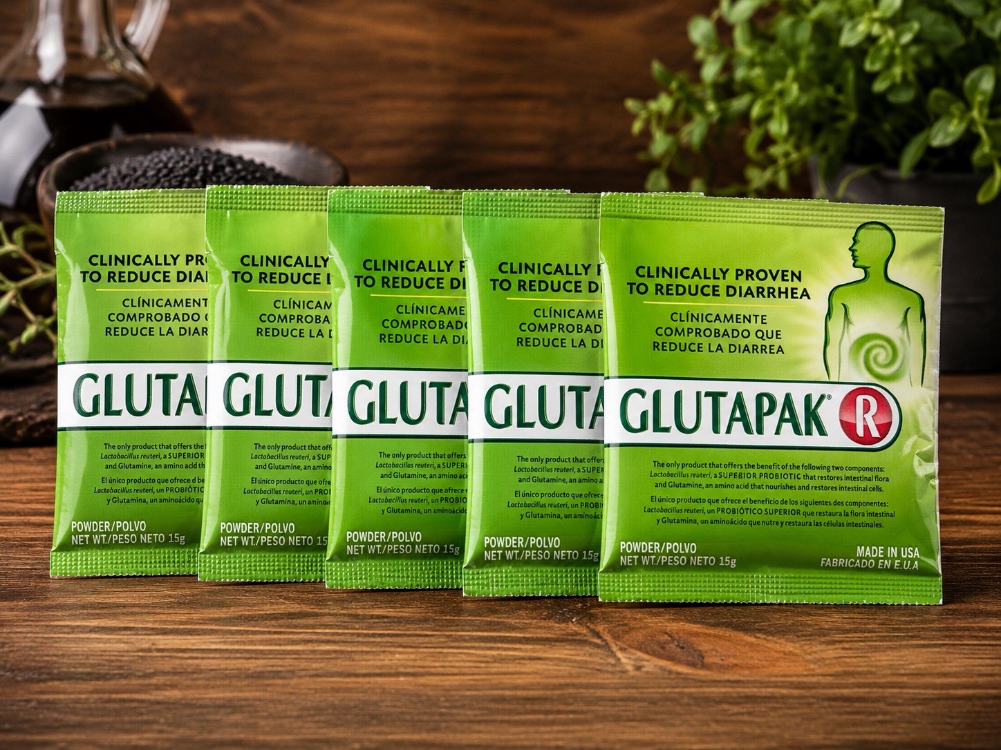 5 Pack Glutapak R Probiotic & L-Glutamine Powder 15g Sachets. Exp 08/2027.