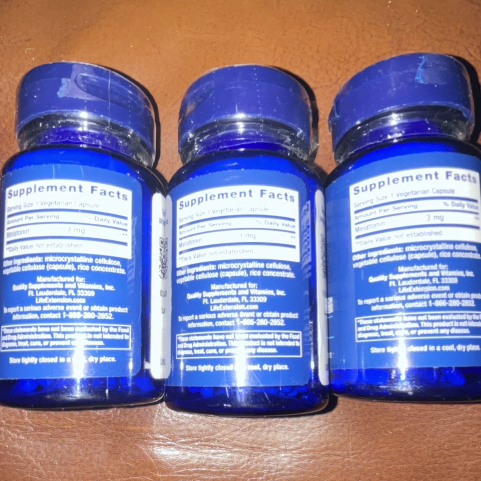 Life Extension Melatonin 3mg 60 Vegetarian Capsules Sleep Support