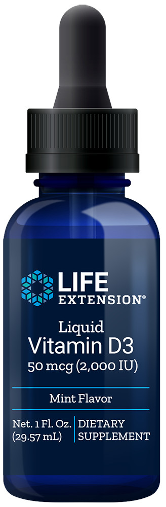 Life Extension LIQUID VITAMIN D 3 2000 IU I FL OZ MINT EXP 12/22 FREE SHIPING
