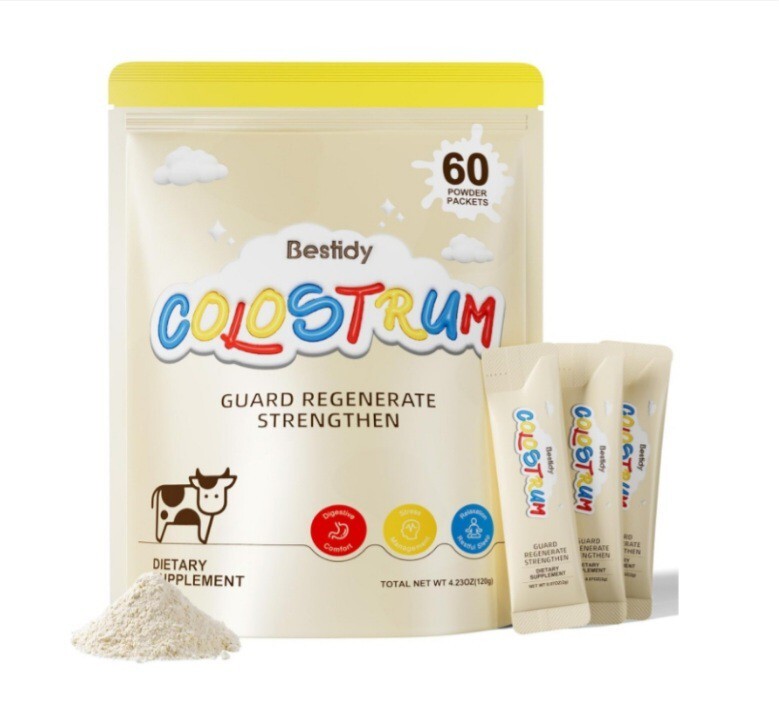 Bestidy Colostrum Powder Supplement Pure 40% IgG Individually Packaged (60 Pack)