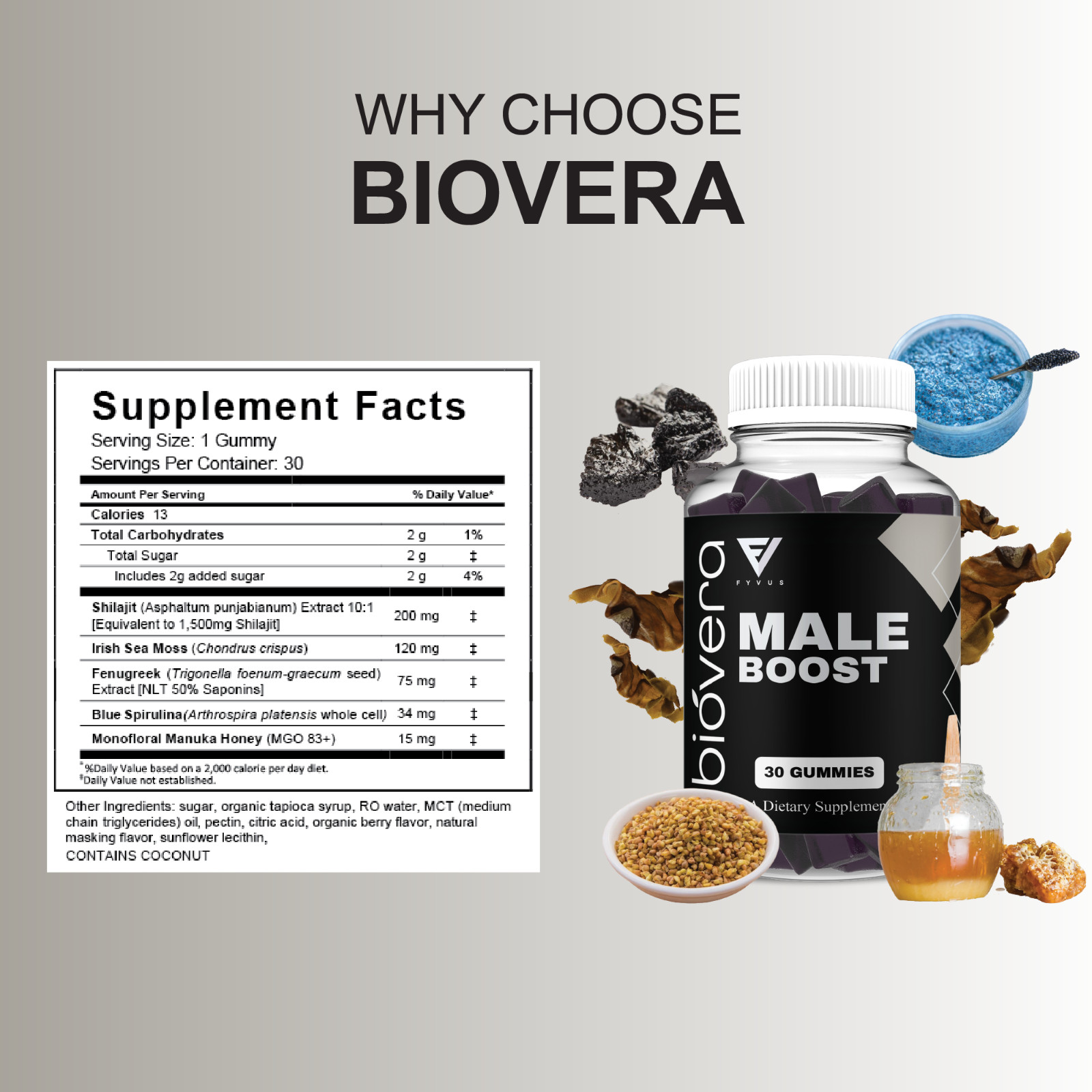 (2 Pack) Biovera Performance Gummies, Bio Vera Boost Support (60 Gummies)