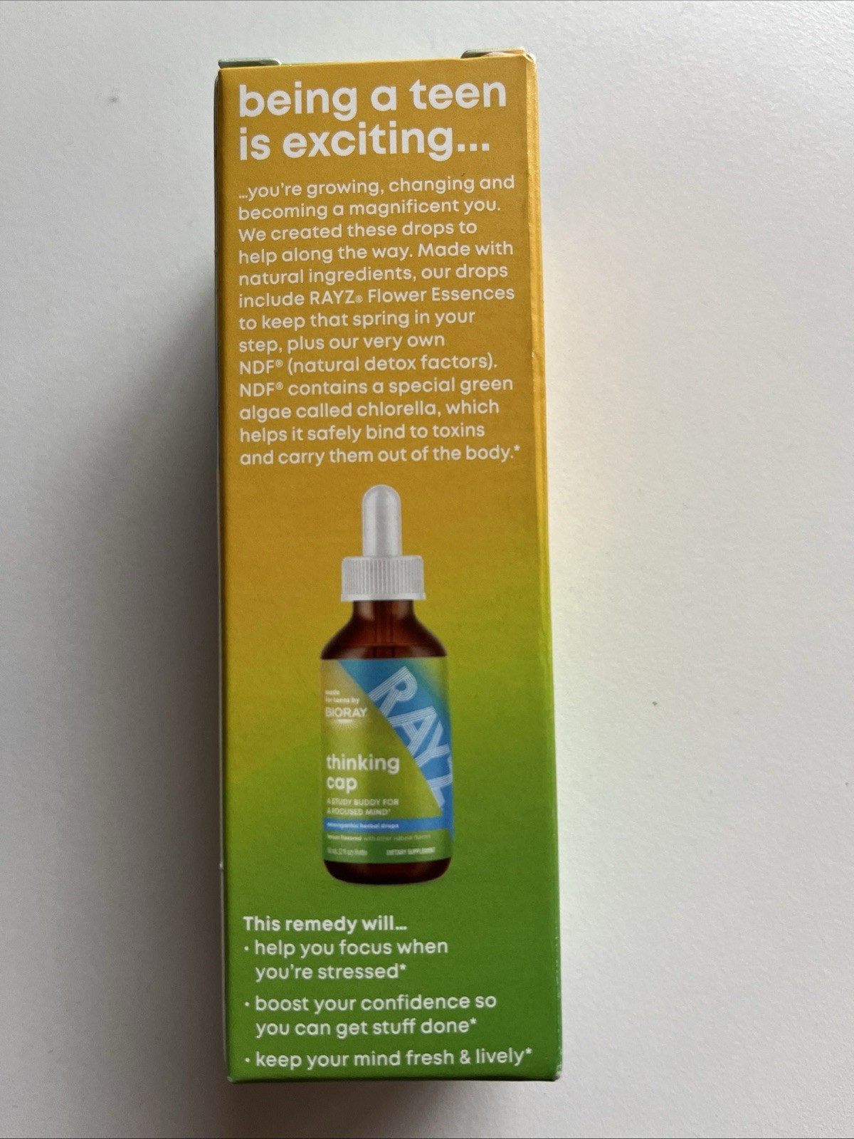 Rayz, BIORAY, Thinking Cap, Naturopathic Herbal Drops, Lemon, 2 floz exp 06/2028