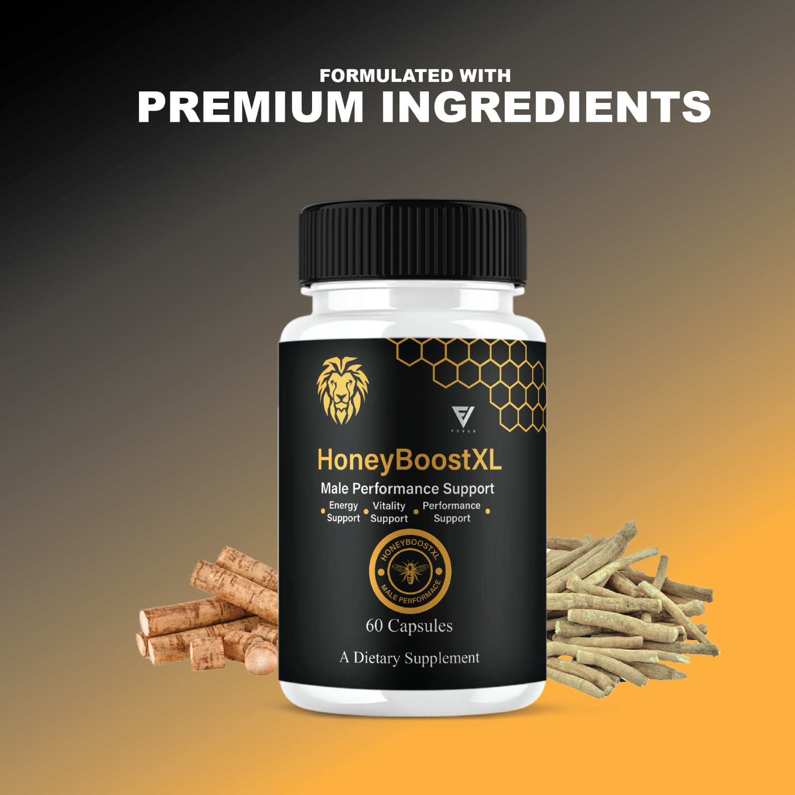 Honey Boost XL Capsules, HoneyBoost XL Performance Pills (60 Capsules)