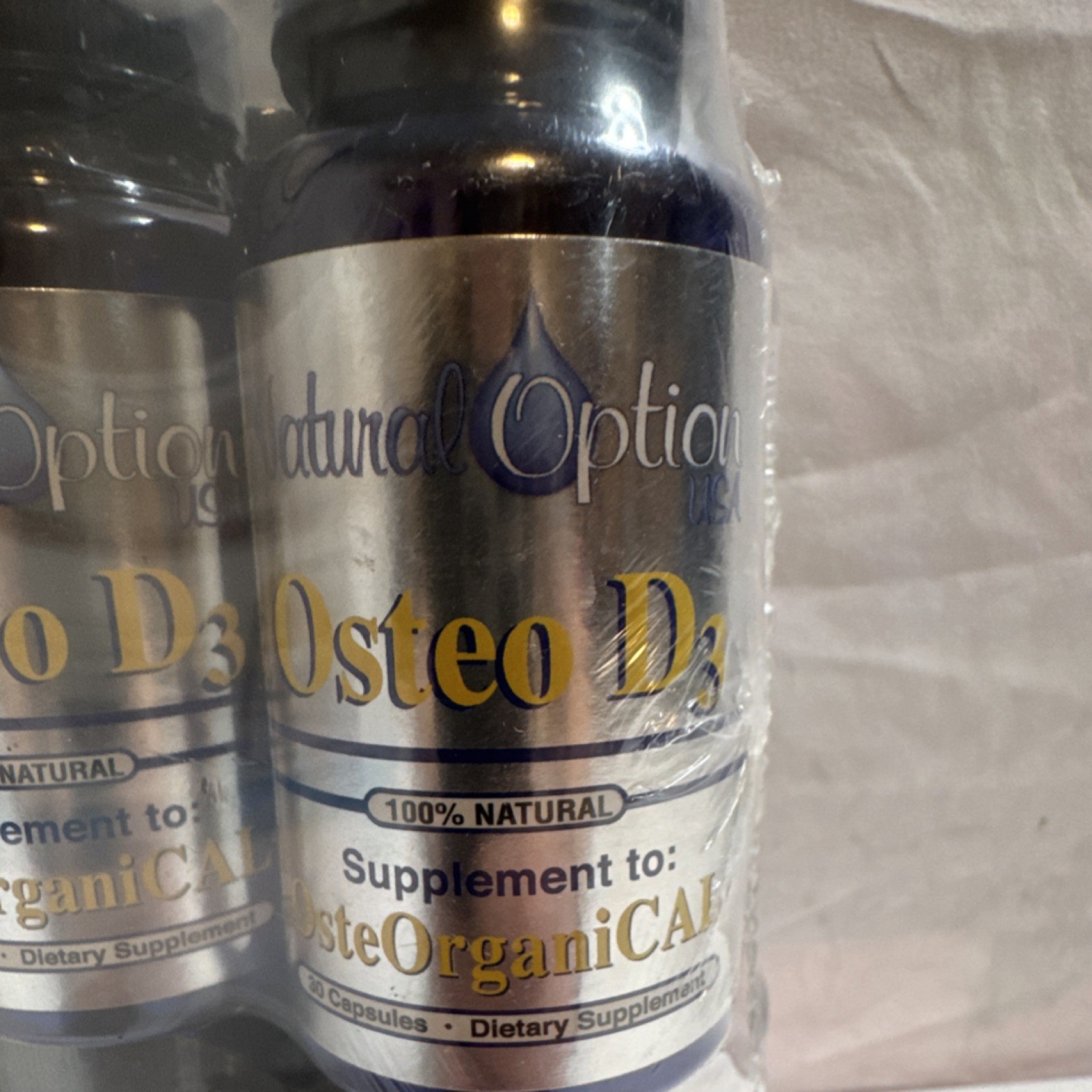 Natural Option USA Osteo D3 & OsteOrganiCAL Calcium 12-Pack, Exp 01/27
