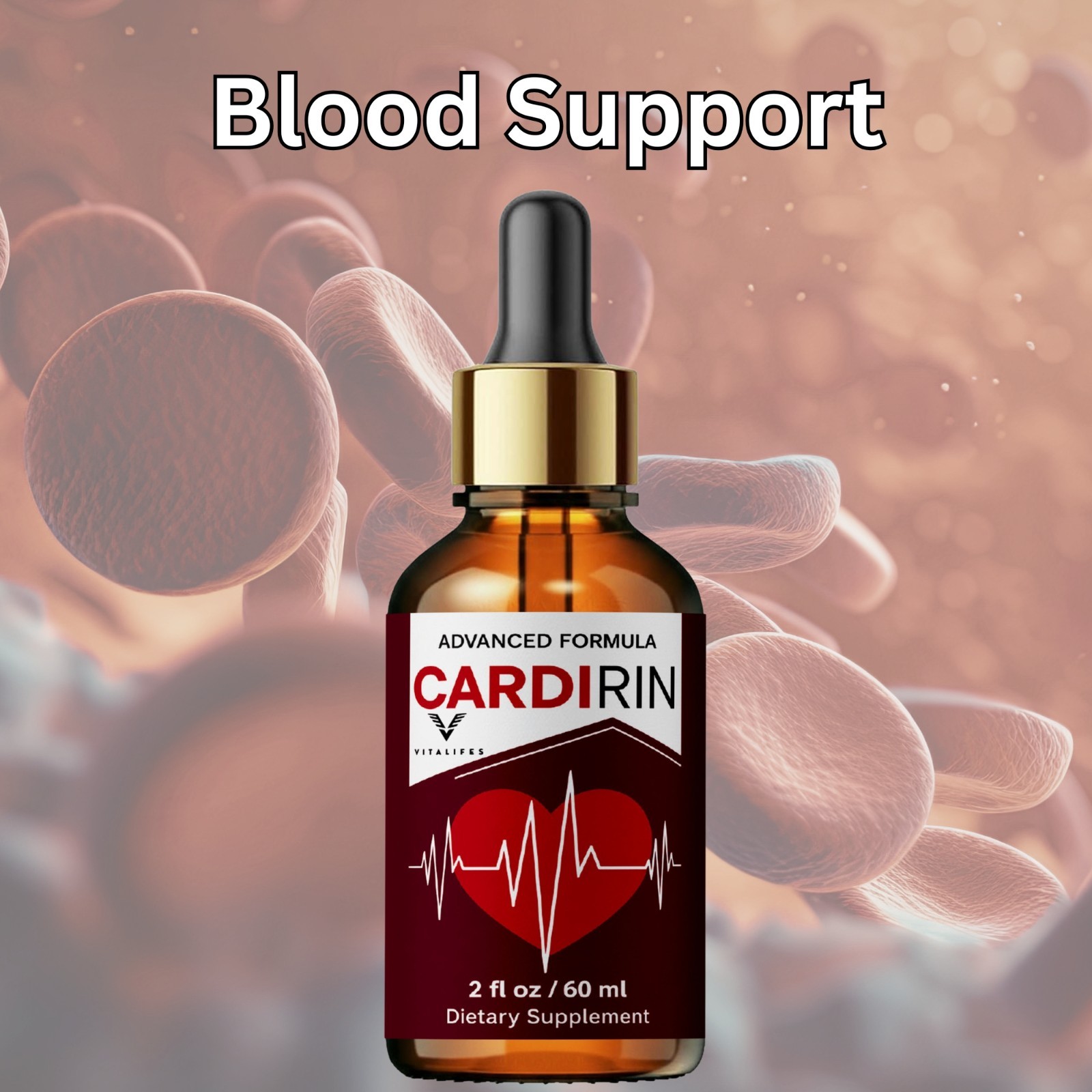 (2 Pack) Cardirin Blood Support Drops Cardi Rin Vitamin Supplement 120ml