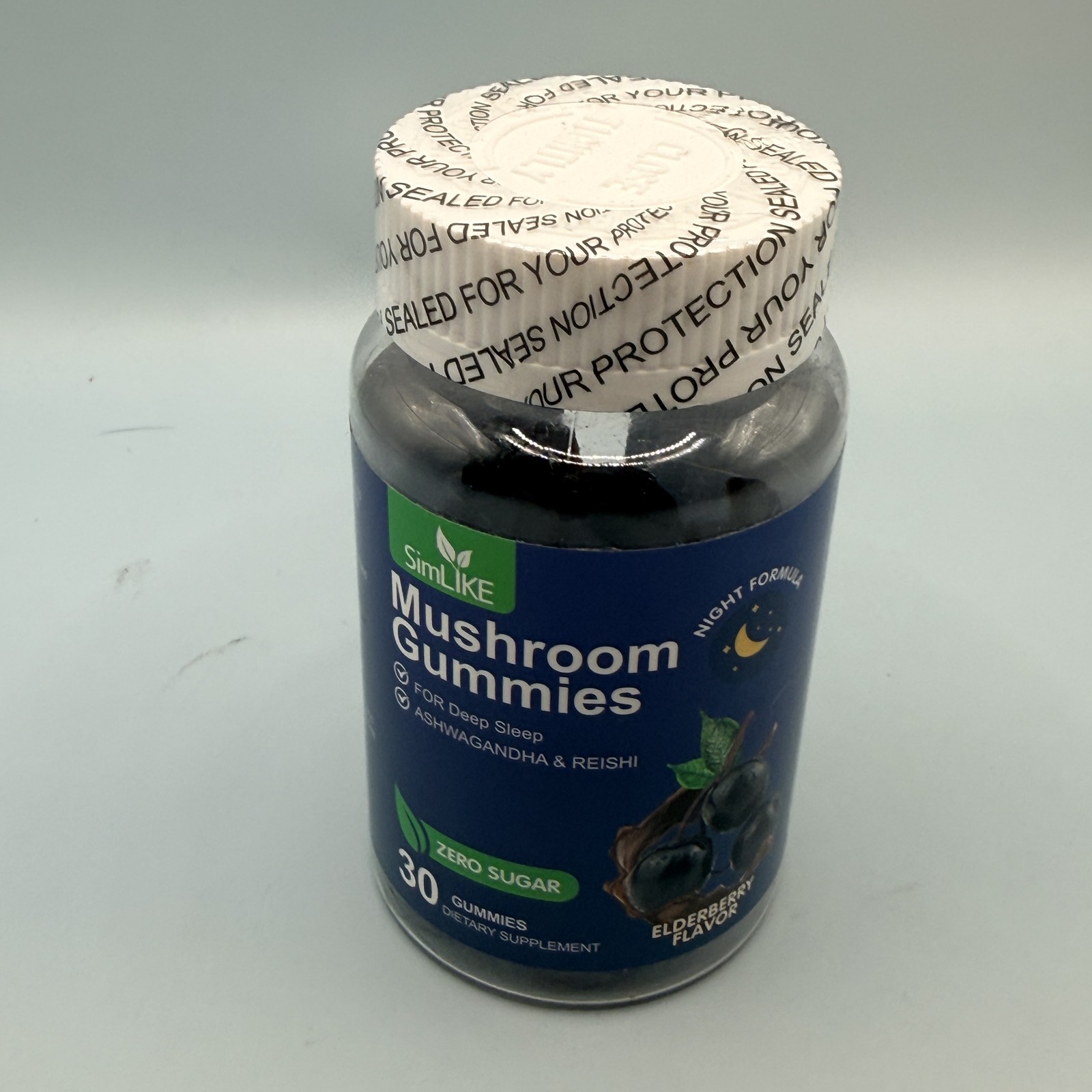 SimLIKE Mushroom Gummies for Deep Sleep Ashwagandha Reishi Elderberry 30 Ct