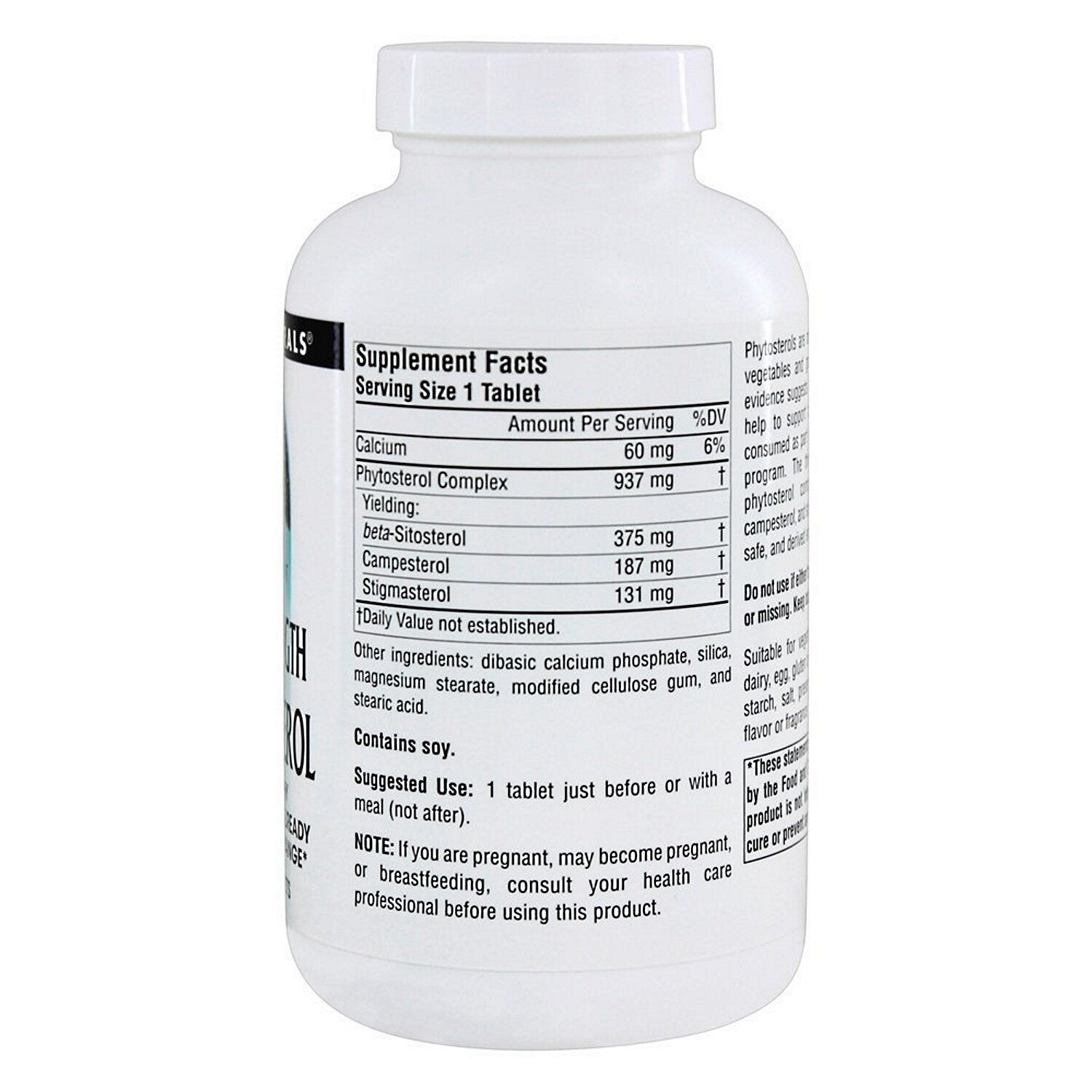 Source Naturals Mega Strength Beta Sitosterol 375 mg, 120 Tablets