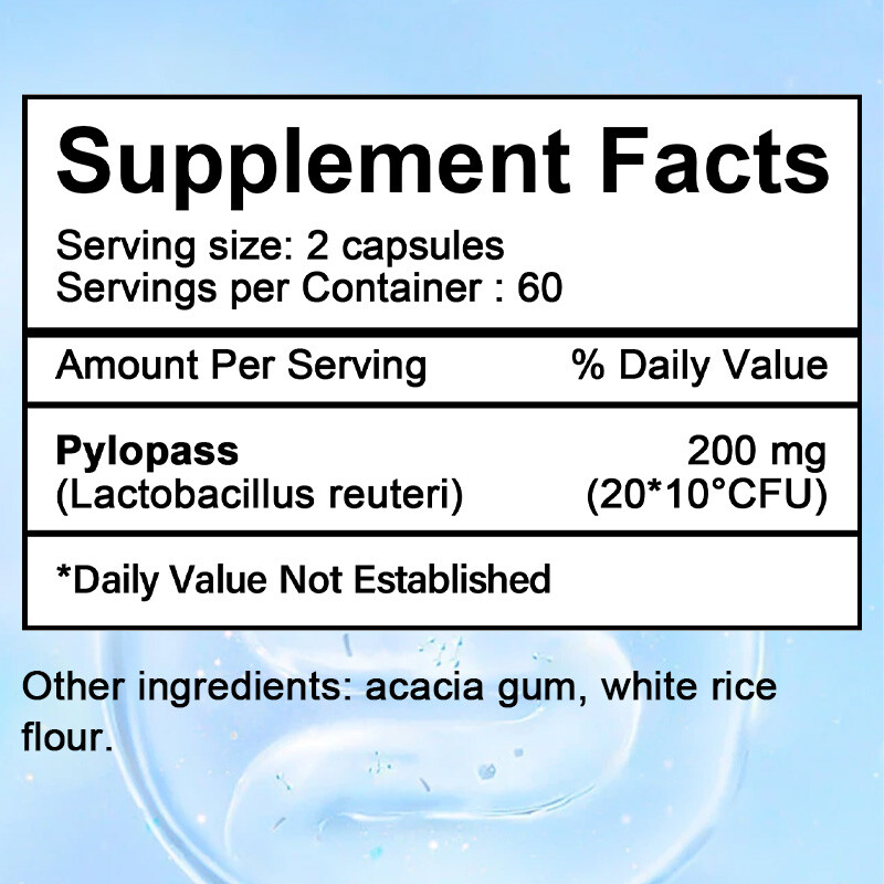 H Pylori Fight Gut Improve Digestive Health Balance Intestinal Flora 120 Count