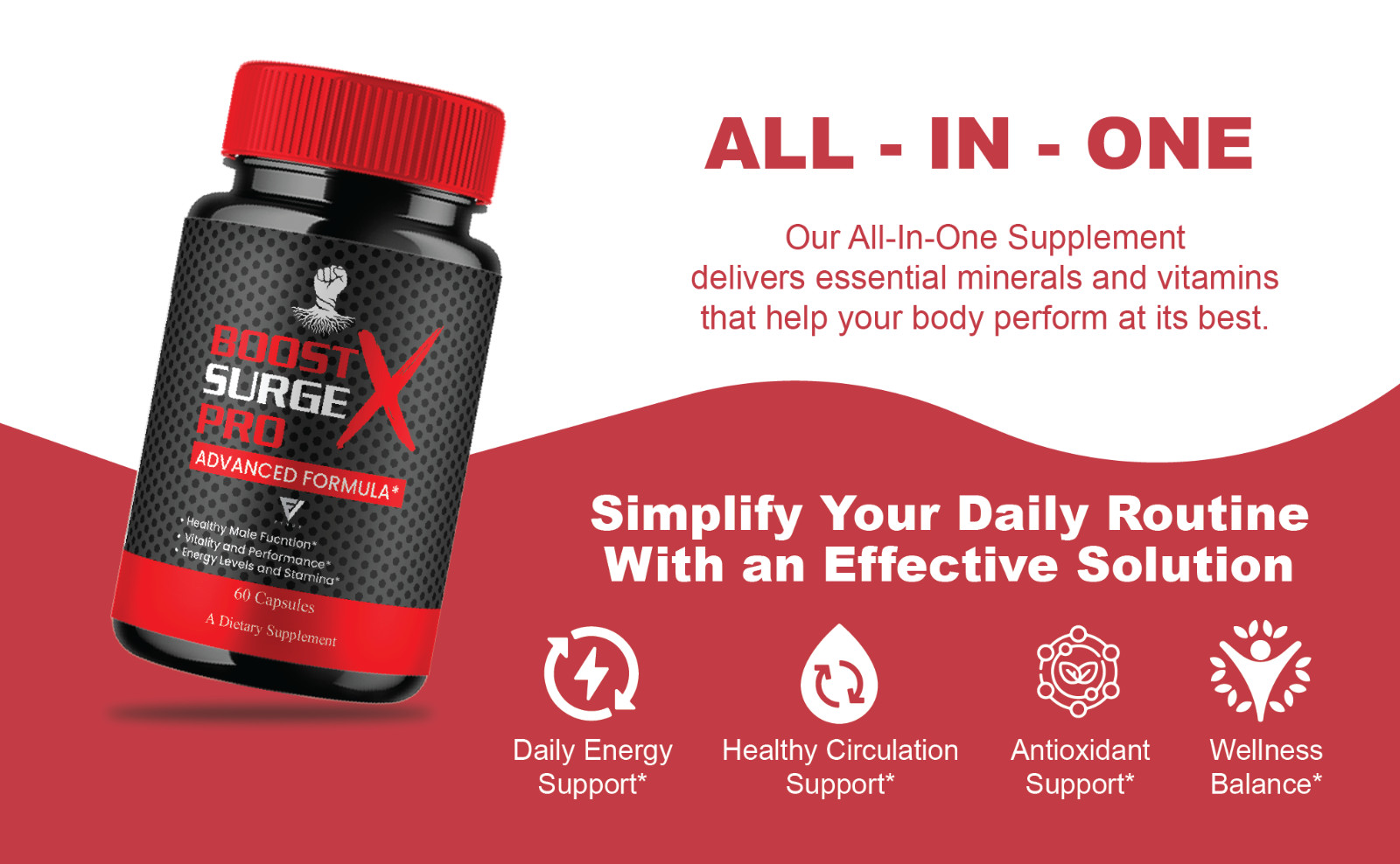 (2 Pack) Boost Surge Pro X Advanced Male Support, BoostSurgeProX (120 Capsules)