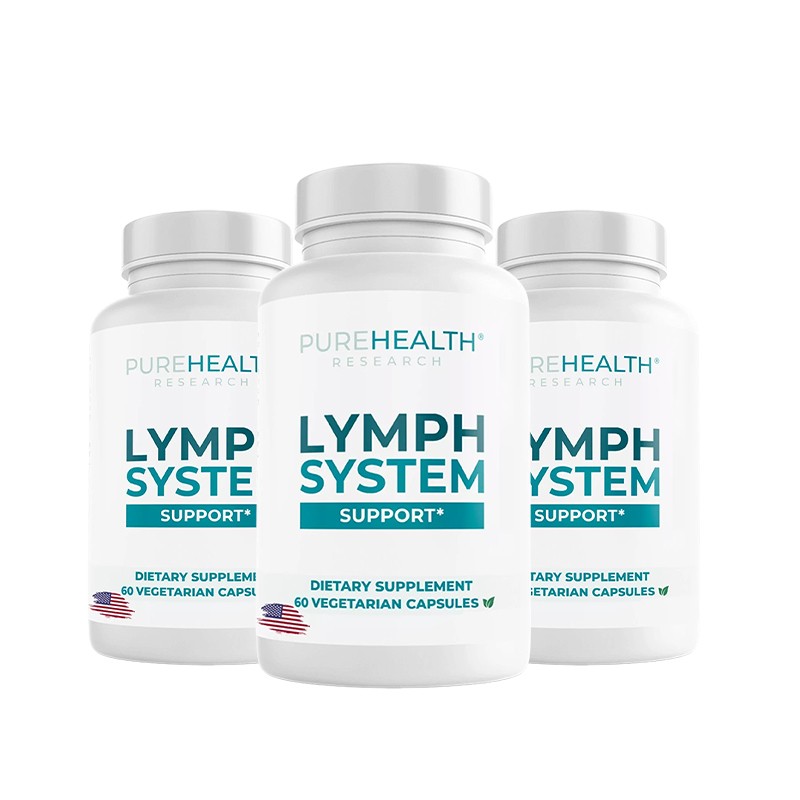 PureHealth System Lymph Research Caps – Reduces lymphatic swelling, Assistance