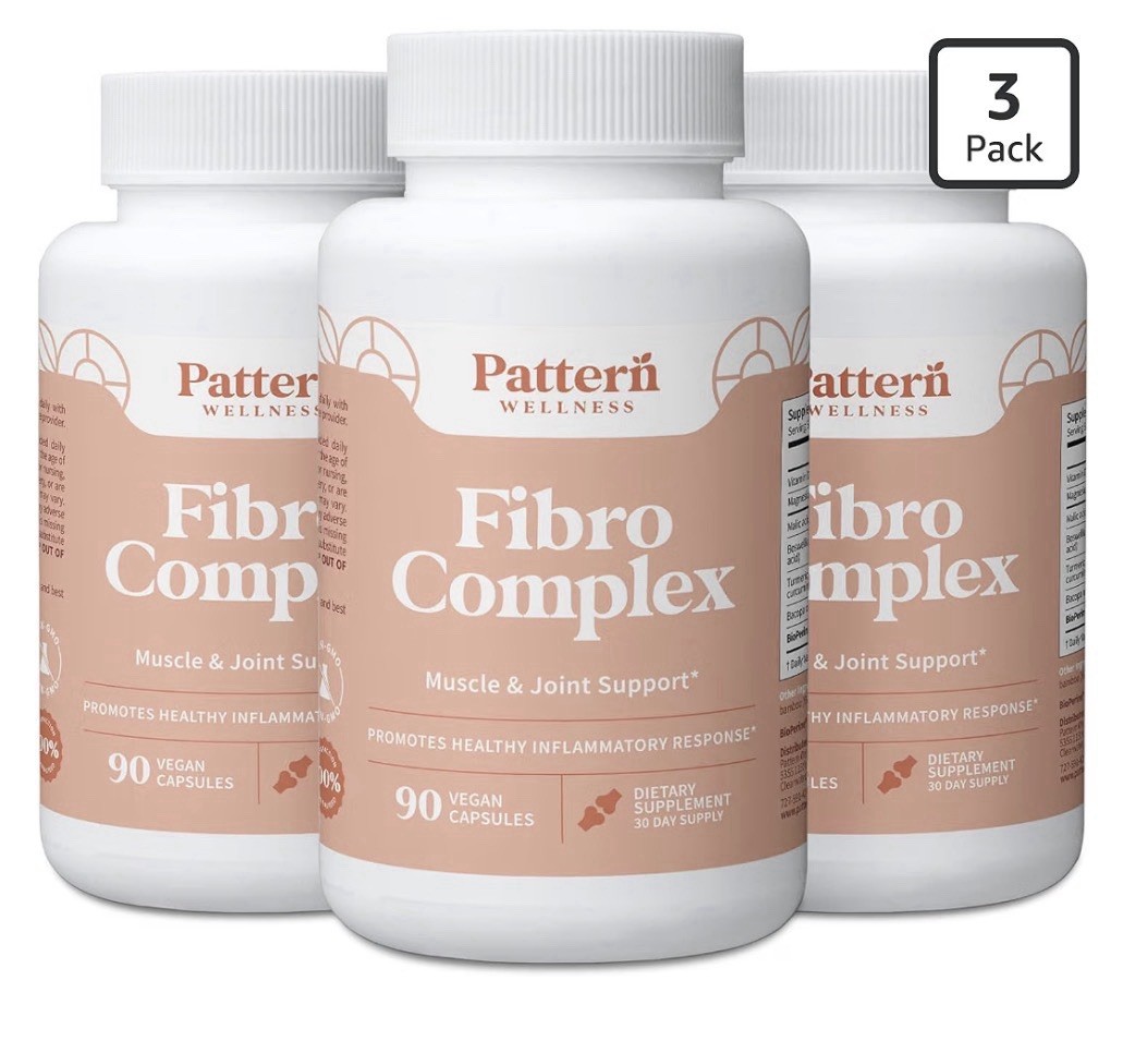 3 Pack Pattern Wellness Fibro Complex Muscle Joint Support Inflammatory Response
