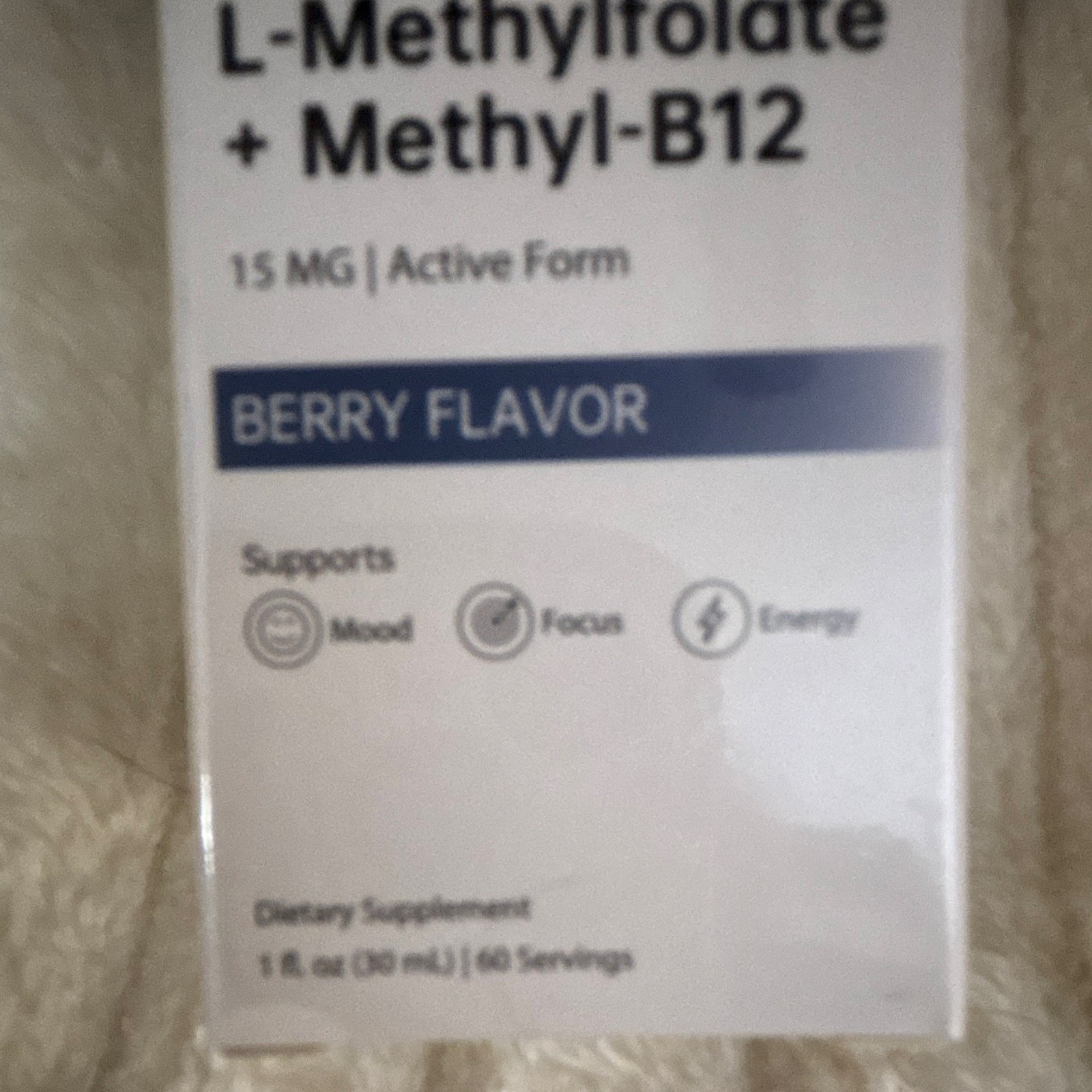 Neupril L-Methylfolate + Methyl-B12 Drops 15mg Berry 1oz Exp 09/2027