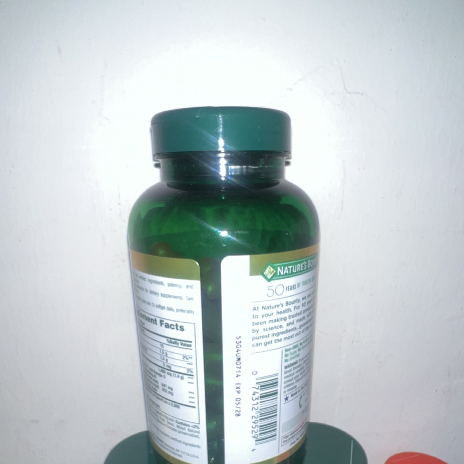 Nature’s Bounty Odor-Less Fish Oil 1400mg Omega-3 130 Softgels Heart Health