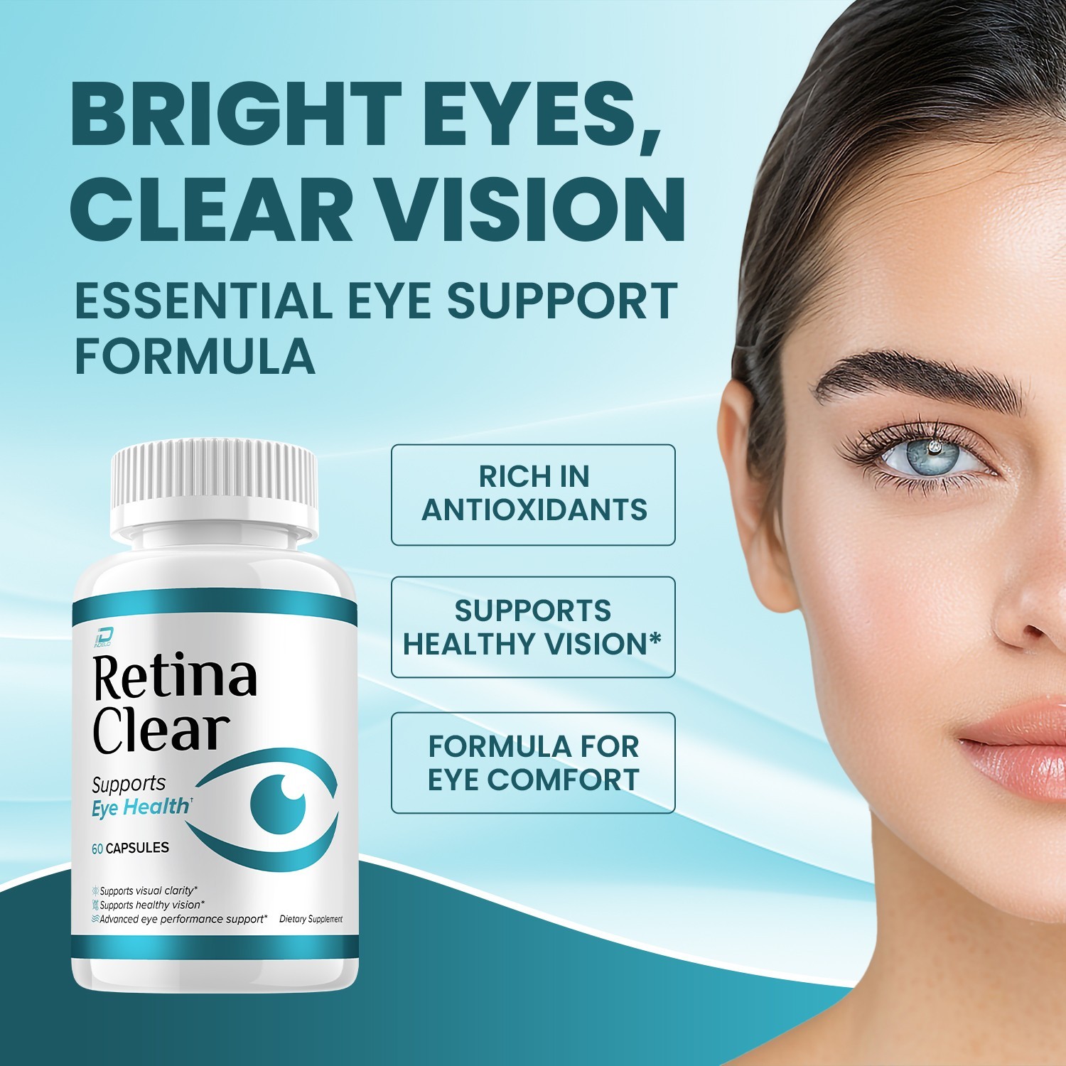 (3 Pack) Retina Clear Eye Support Supplement – RetinaClear Capsules Eye Vitamins