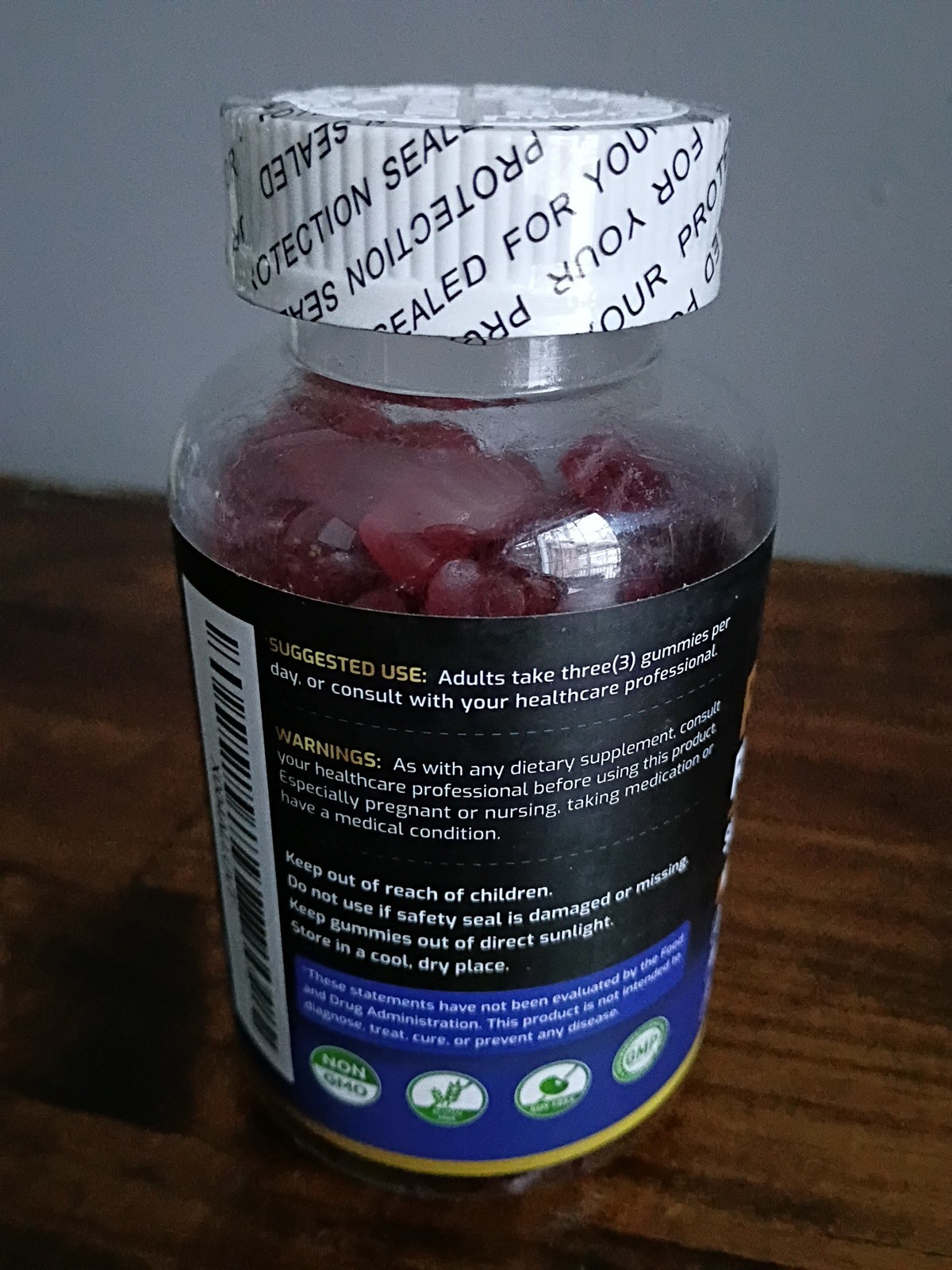 Happyummmm Prebiotic Fiber Gummies 7g, 90 Gummies, Blueberry Max Strength