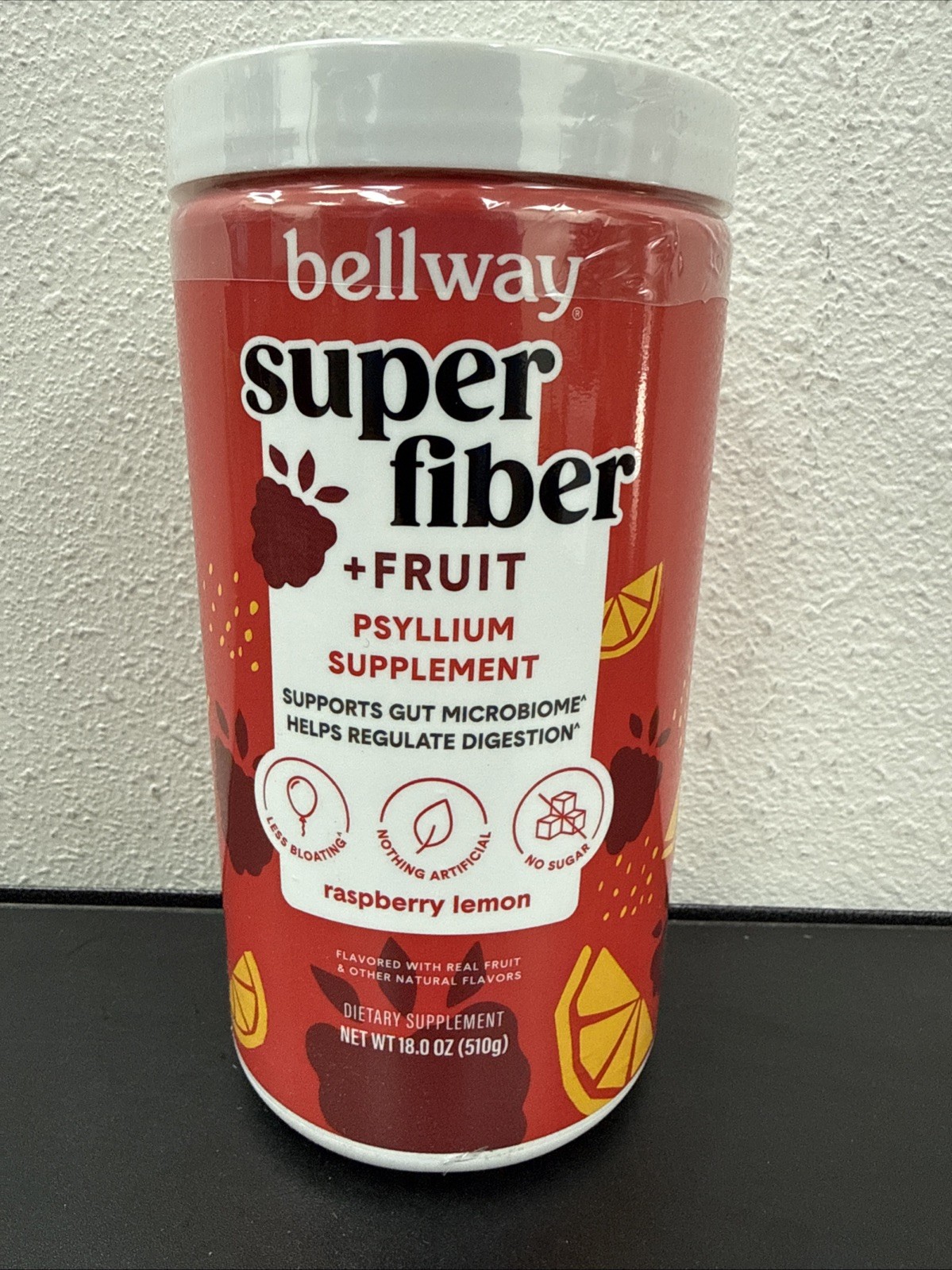 Bellway Super Fiber+Fruit Psyllium Supplement Flavor Raspberry Lemon