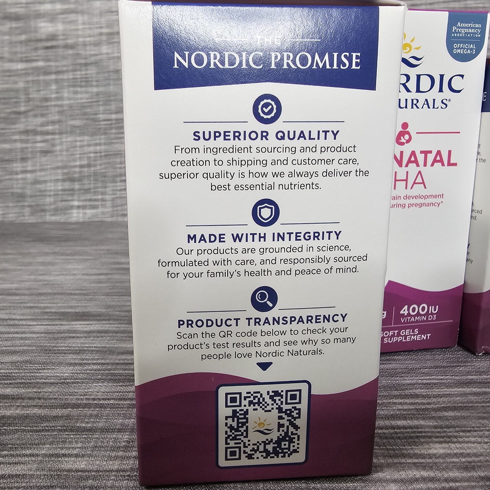 3 Pack Nordic Naturals Prenatal DHA Omega 3 & D3 360 Soft Gels Exp 2027/2028