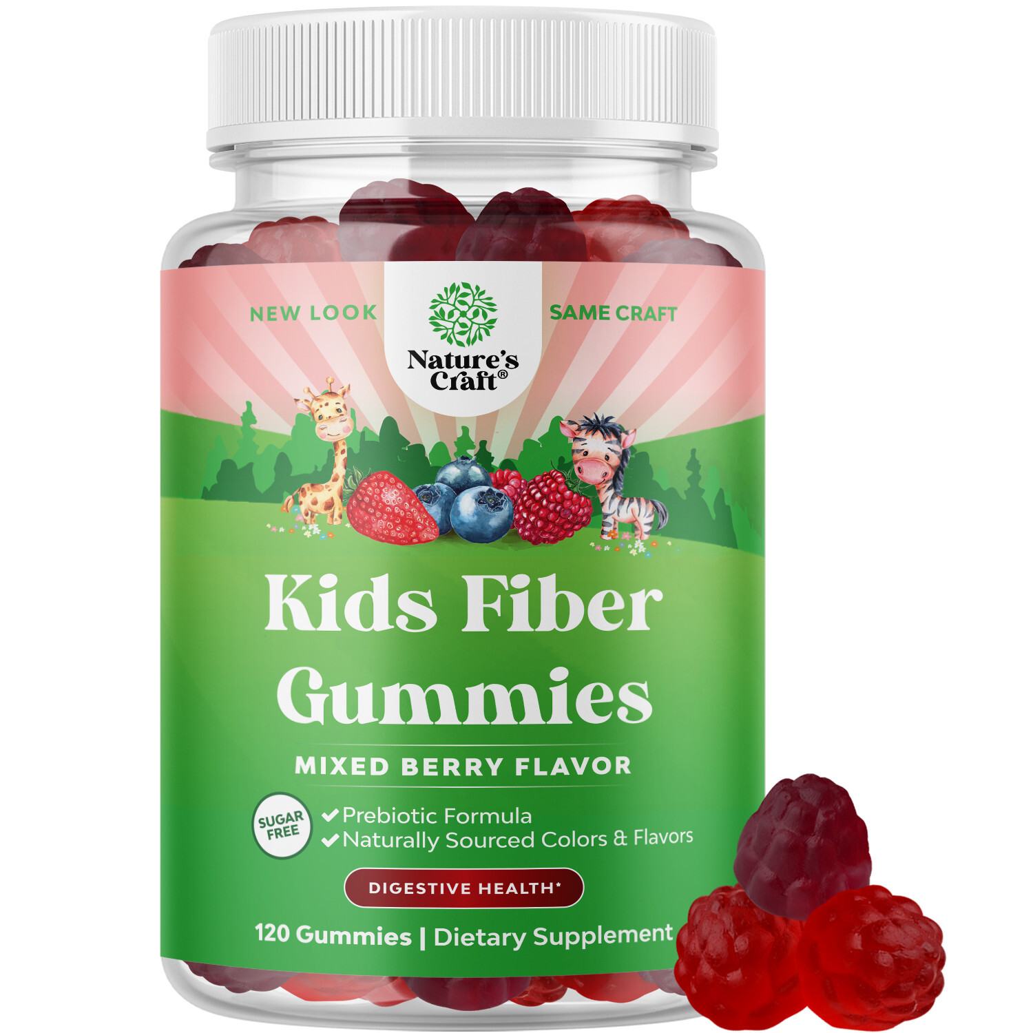 Kids Fiber Gummies Sugar Free – Delicious Prebiotic Fiber Gummies for Kids