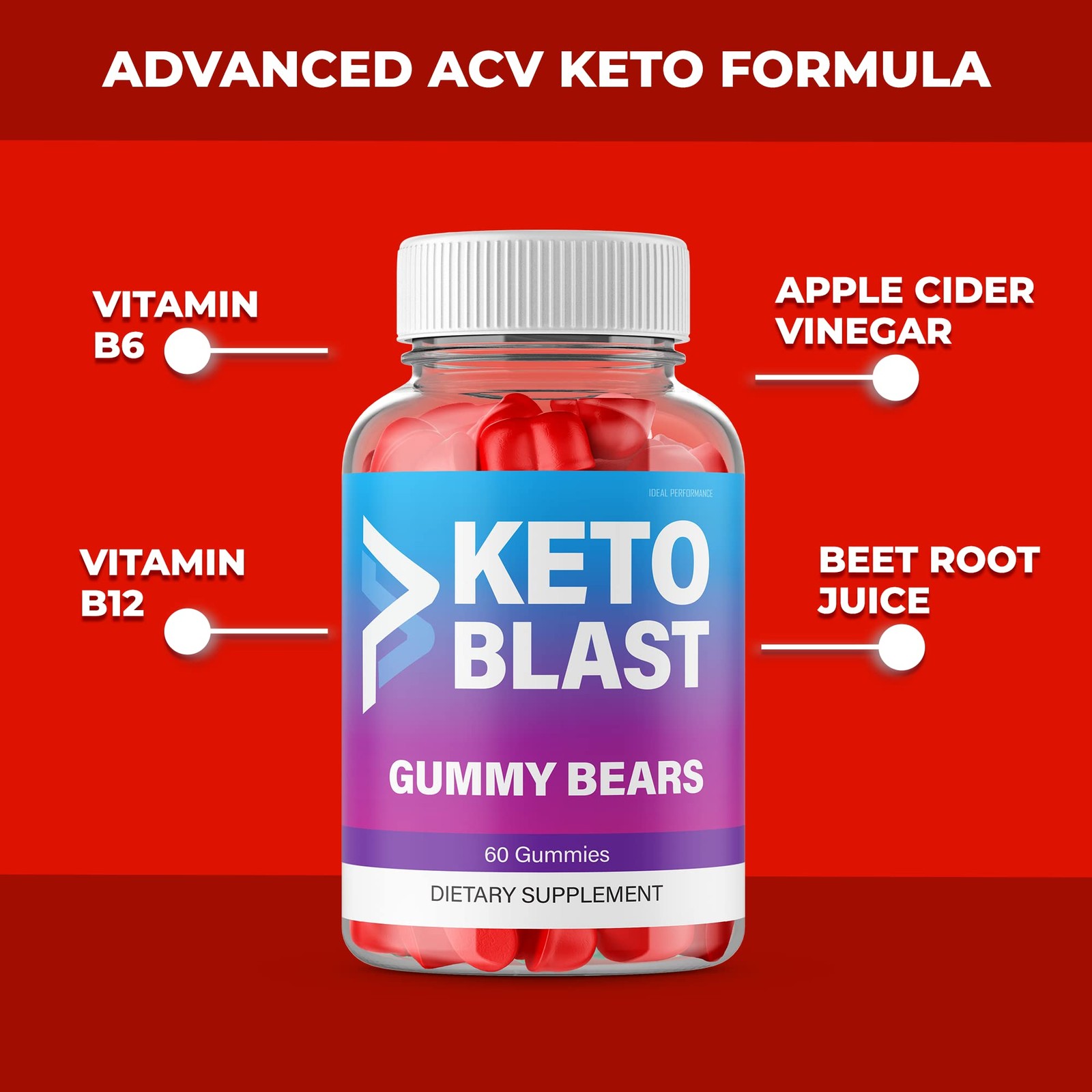 Blast Gummies Bears Supplement – 180 Gummies (3 Pack)