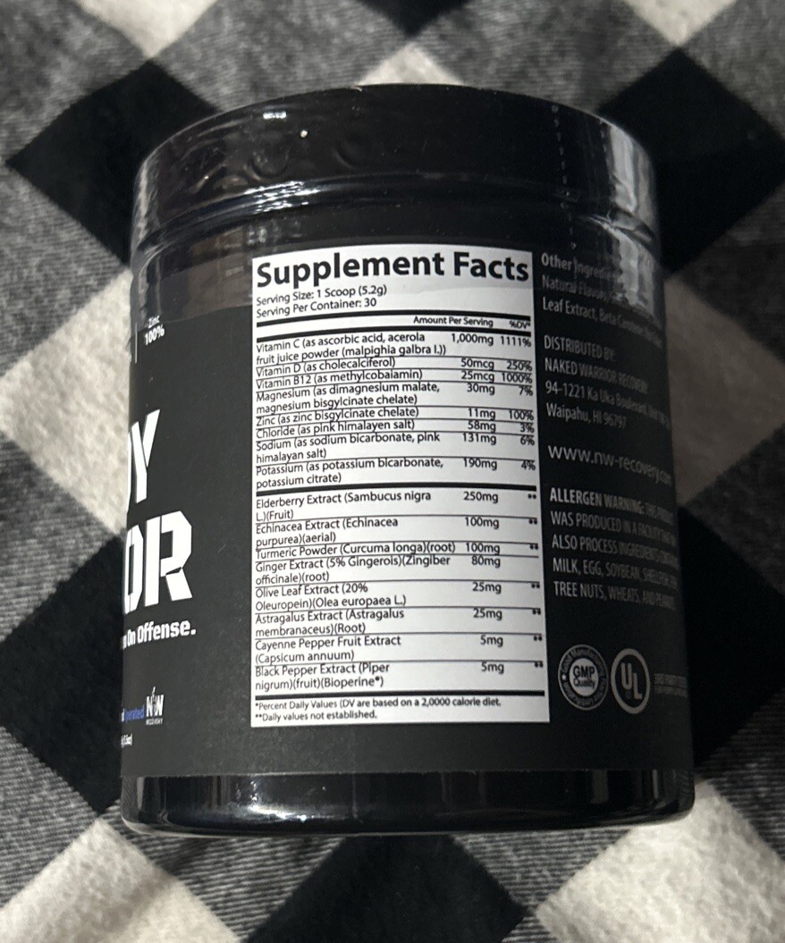 Naked Warrior ~Body Armor ~ Immune System Booster ~*Tangerine*~ 5.5oz ~ Sealed
