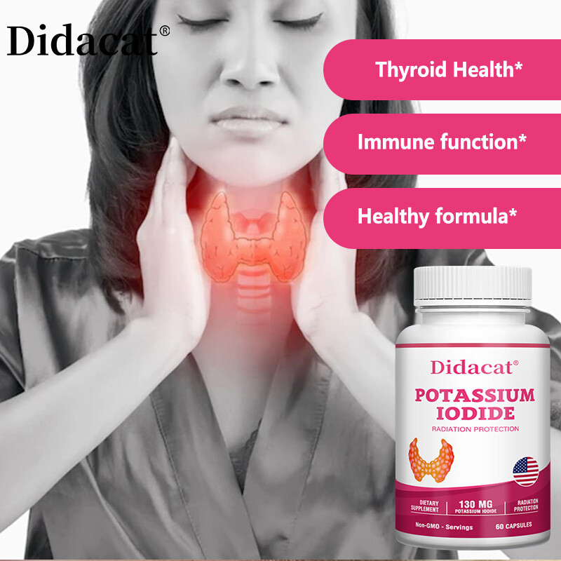 Advanced Iodine Supplement Supports Thyroid & Brain Health 60 Capsules