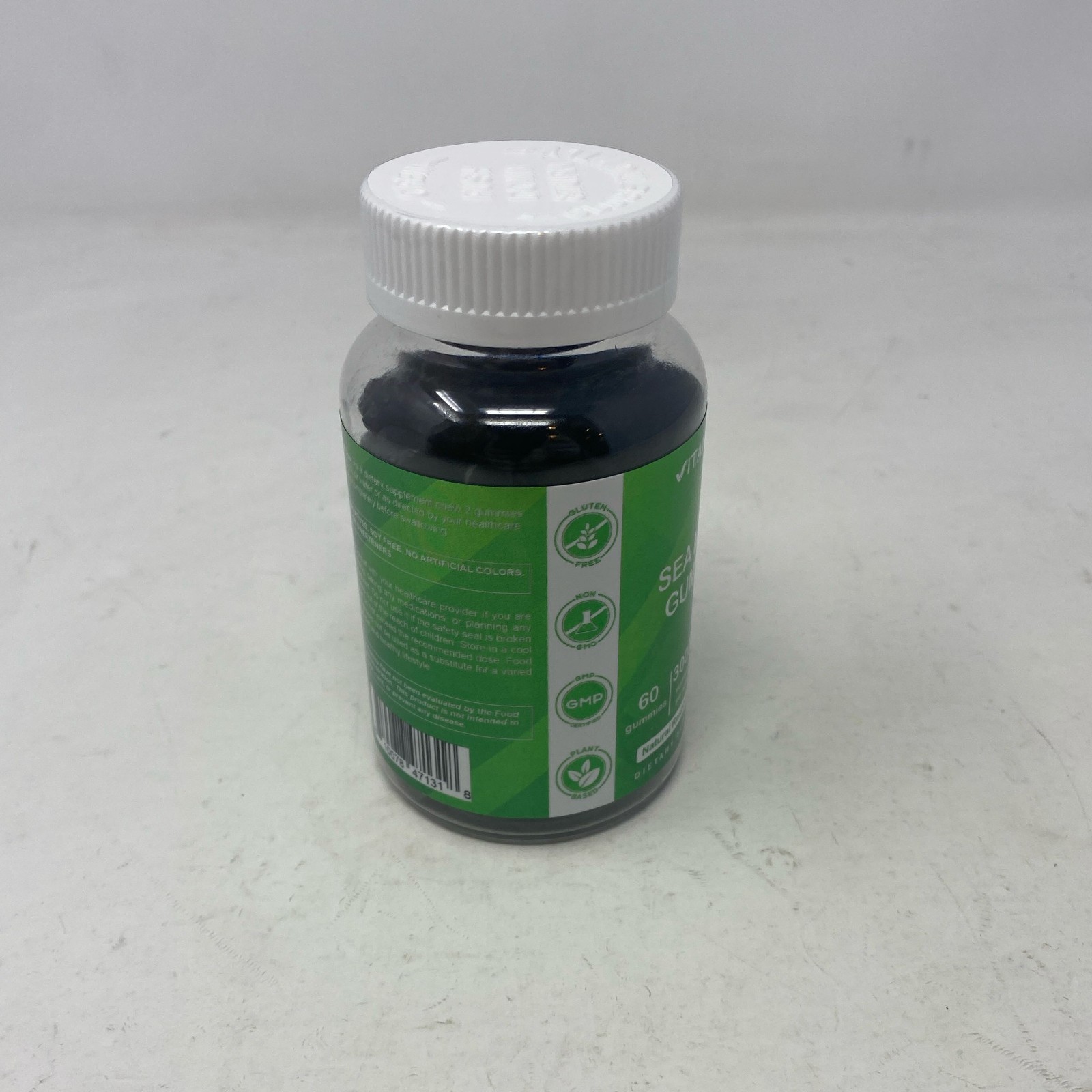 Vitamatic Sea Moss Gummies 3000mg 60ct Natural Raspberry Vegan