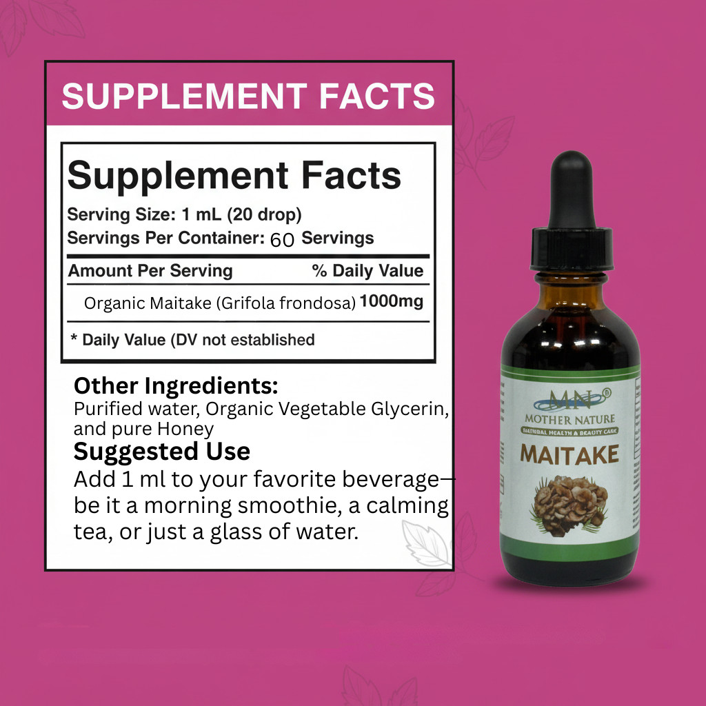 Organic Maitake Mushroom Liquid Extract Drop 2oz Grifola Frondosa Immune Support