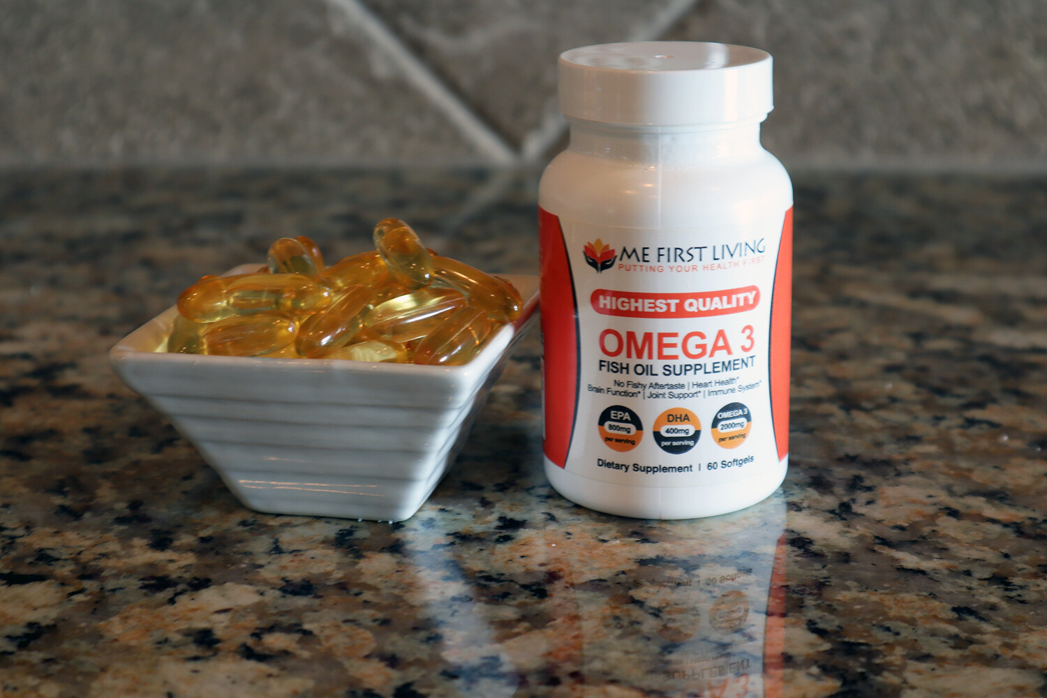 Me First Living Fish Oil 2000 MG Omega 3, 800mg EPA, 400mg DHA – 60 Softgels