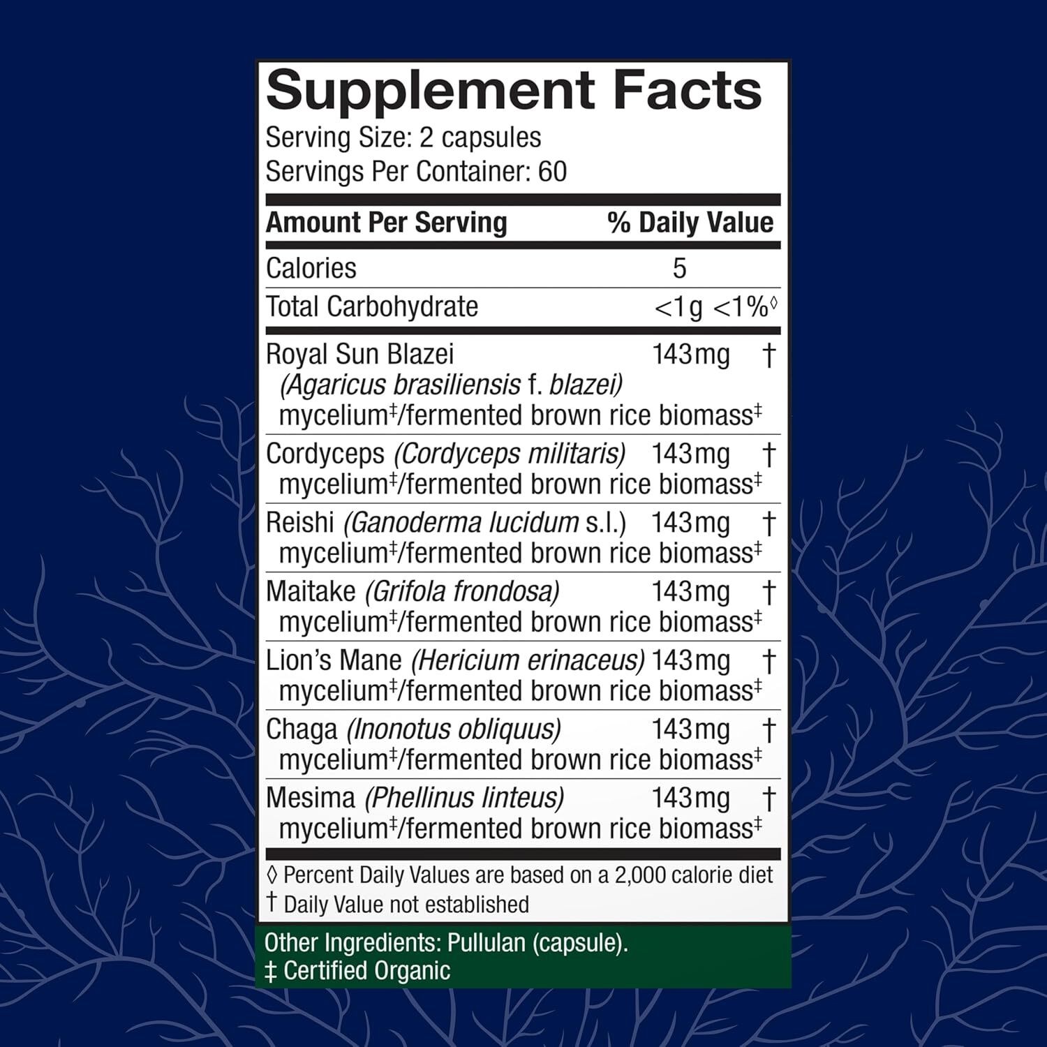 Host Defense Mushrooms, Stamets 7, Daily Immune Support, 120 Capsules