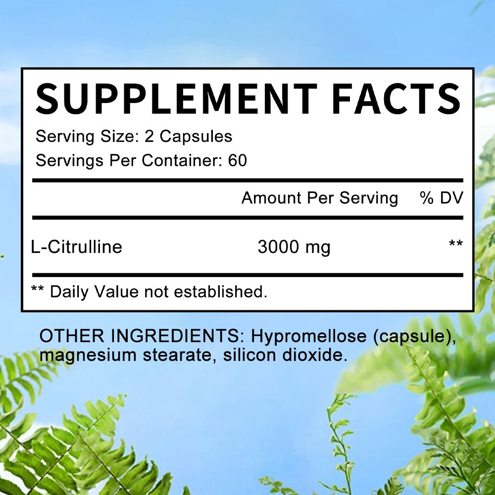L-Citrine – 3000 mg Capsules – Muscle Health – Experience Muscle Cell Vitality
