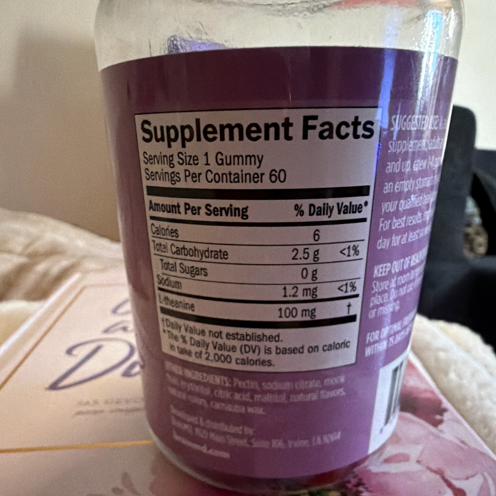 brainMD L-Theanine 100mg Gummies 60ct Sugar-Free Berry Vegan Exp 01/2028