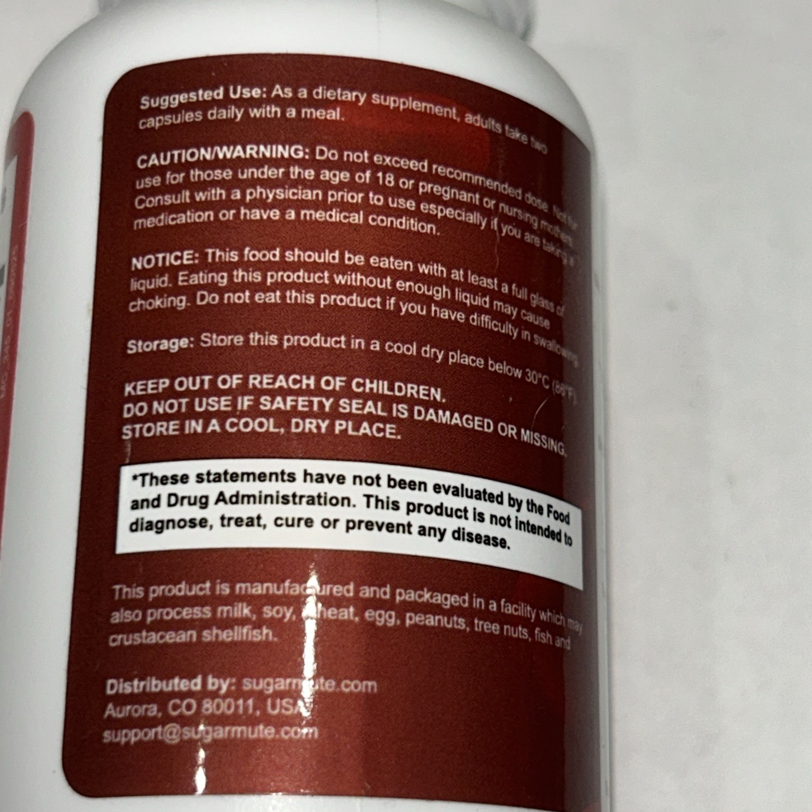 Sugar Mute Capsules, Official Blood Support Supplement Pills (60 Capsules)