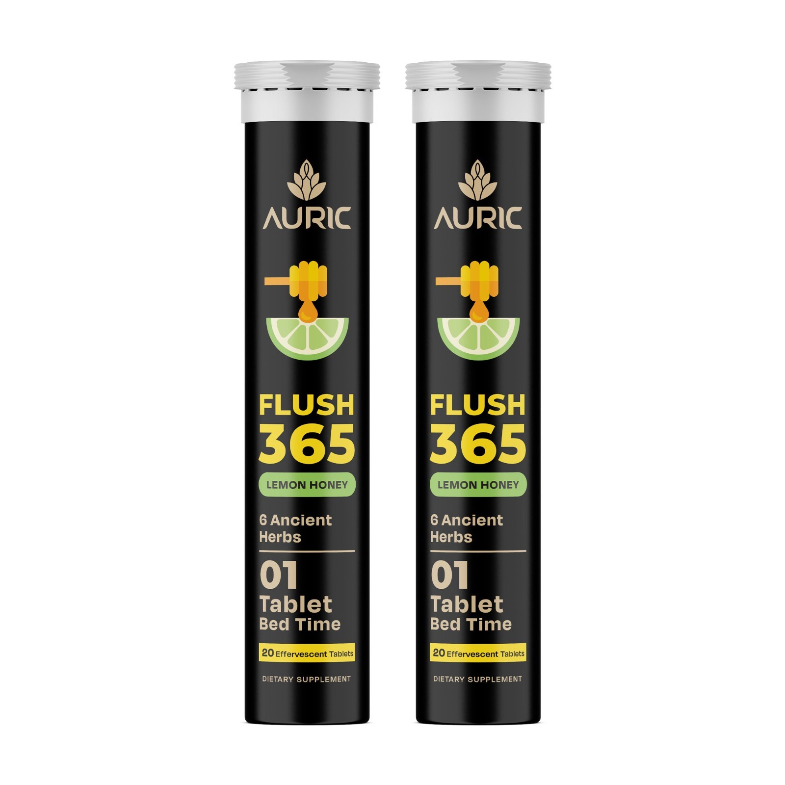 Auric Flush 365 Effervescent Tablets Herbal Digestive Support