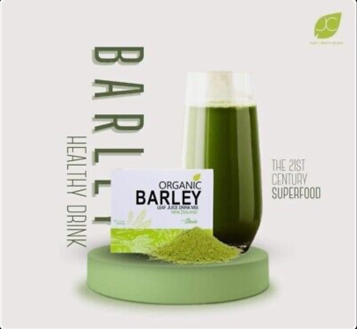 Bundled JC Organic barley Powder juice and JC Organic barley Capsules