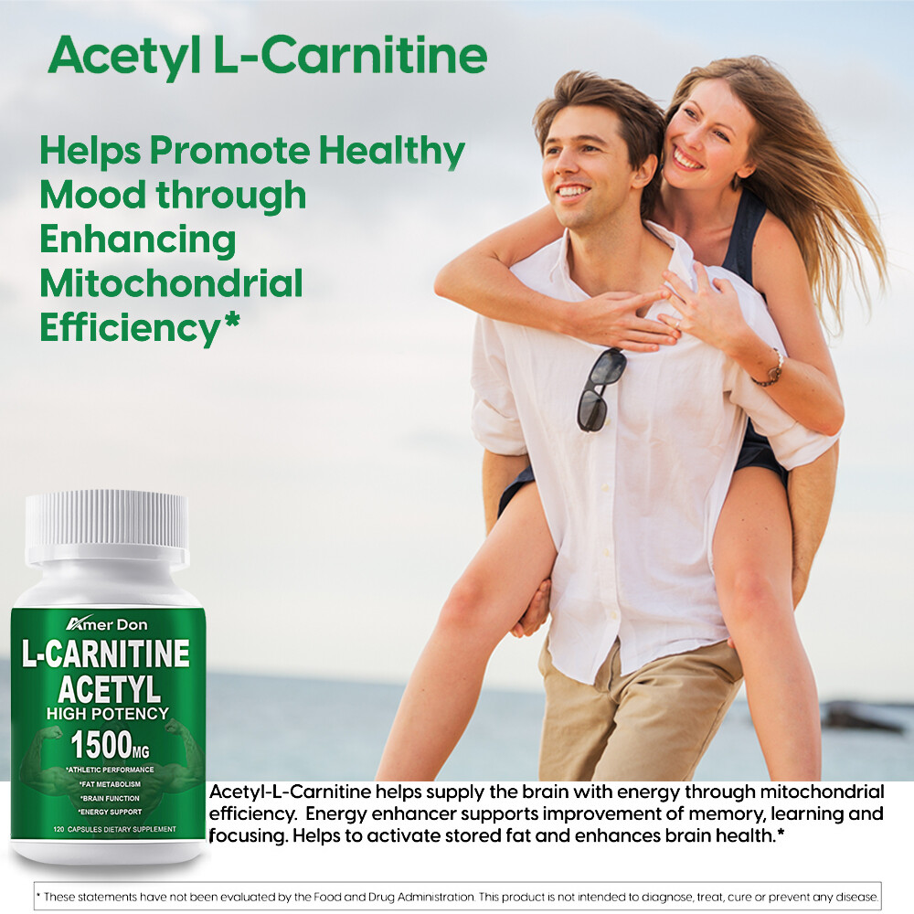 ACETYL L-CARNITINE 1500mg TABLETS Nervous System Health Antioxidant 120 CAPSULES