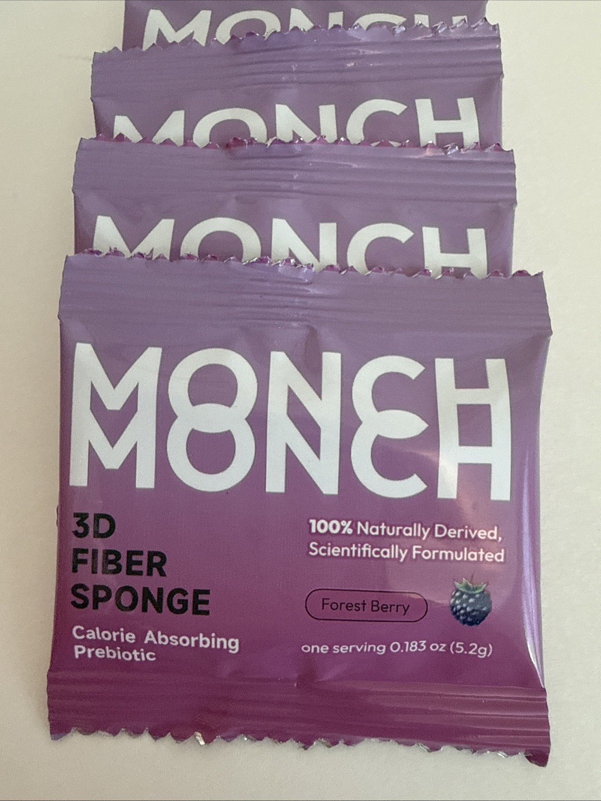 Monch Monch Calorie Absorbing Fiber 3D Fiber Sponge 5 Sealed Packets