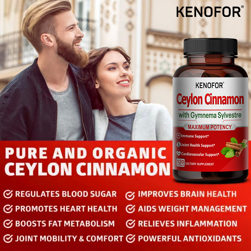 Ceylon Cinnamon Capsule,Herbal Support Healthy Blood Sugar,Heart Function 120Pcs