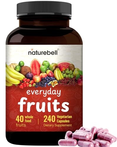 Fruit & Veggie Supplement – 480 Vegetarian Capsules | Natural 40 Whole Foods