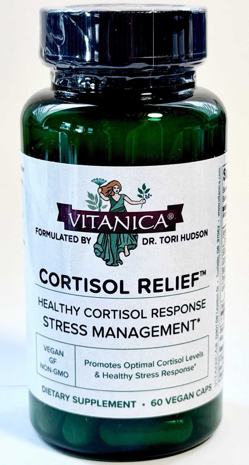 Vitanica Cortisol Relief Stress Management Sleep Support Vegan 60 EXP 08/2027